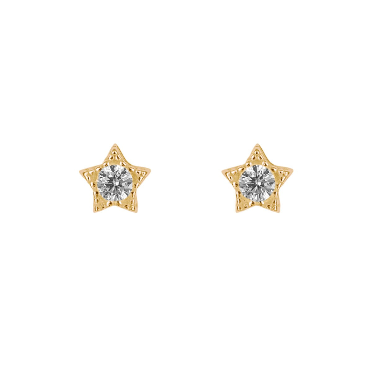 Star Stud Earrings with Cubic Zirconia
