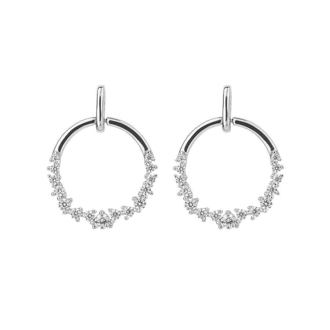 Open Circle Drop Earrings
