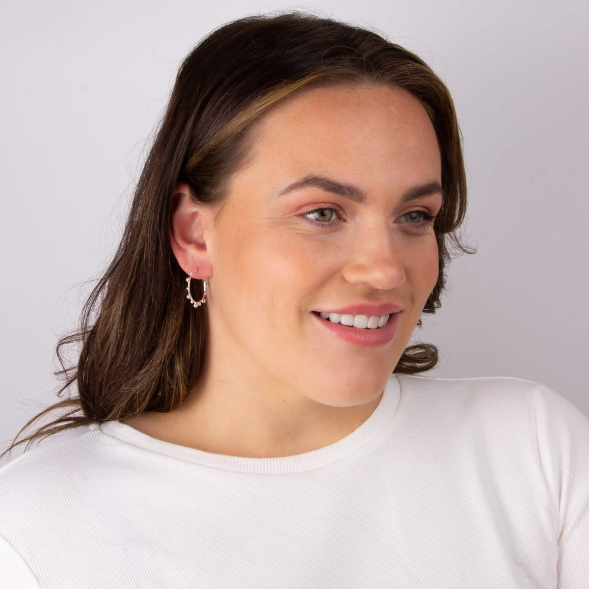 Ball Hoop Earrings
