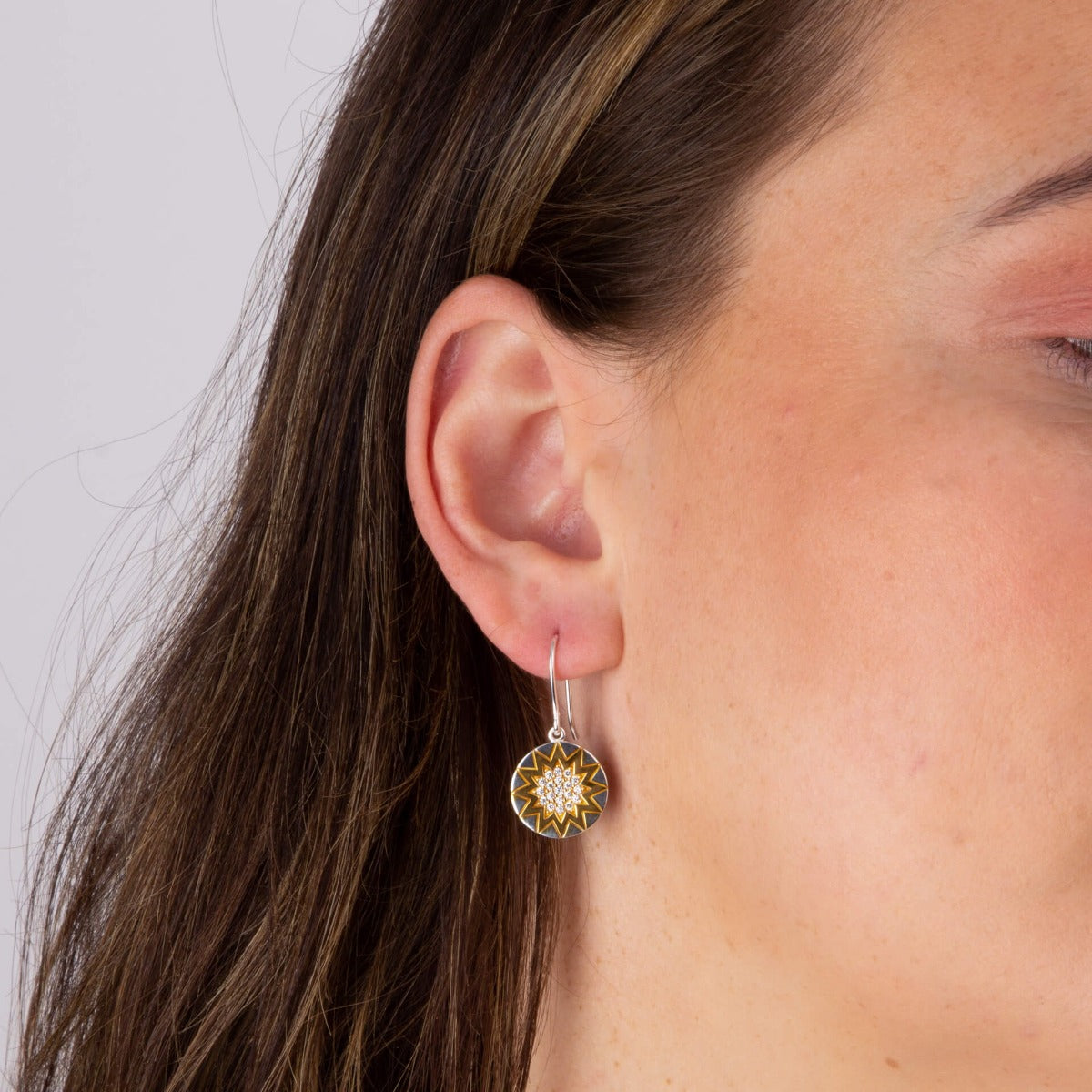Day and Night Drop Earrings with Cubic Zirconia
