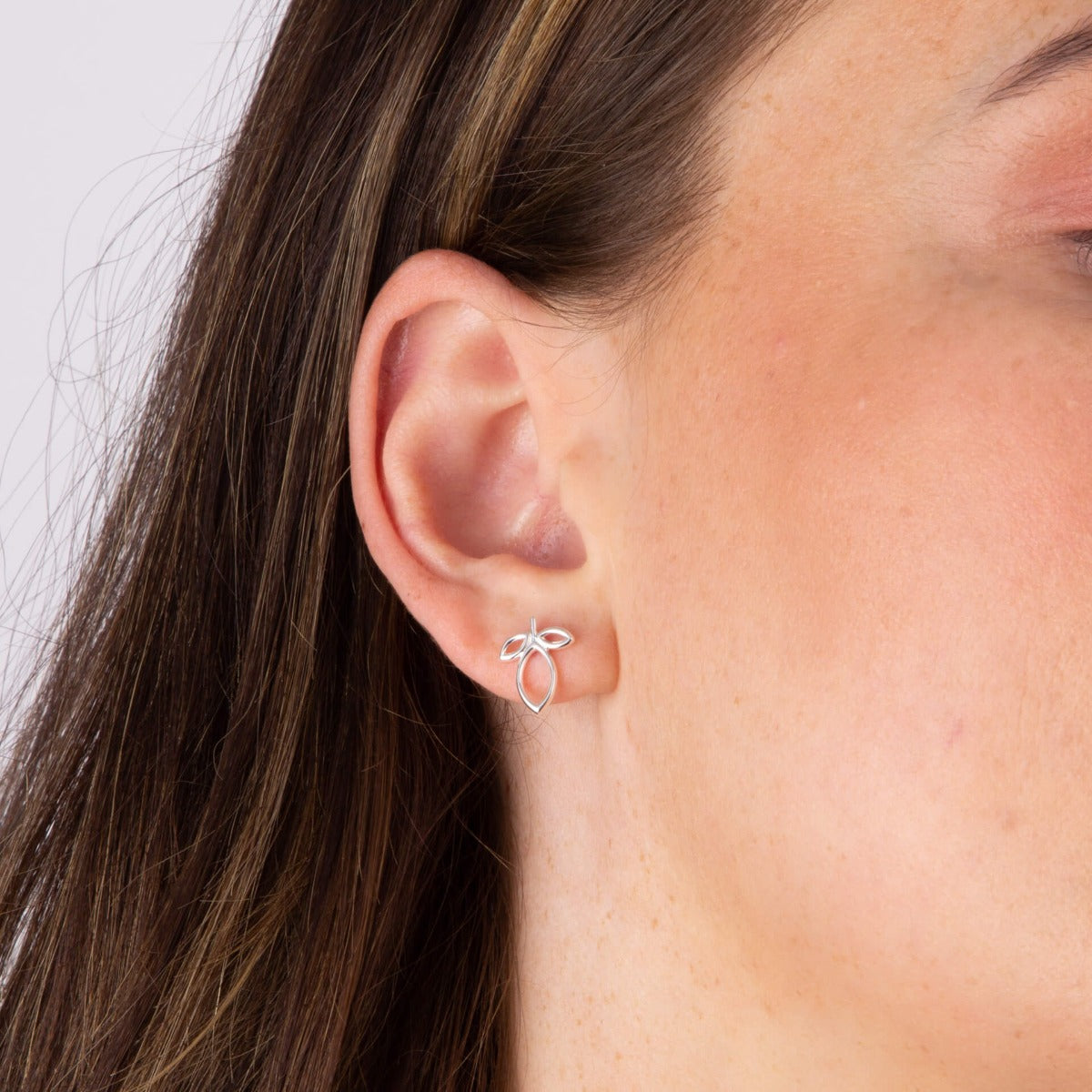 Leaf Trio Stud Earrings