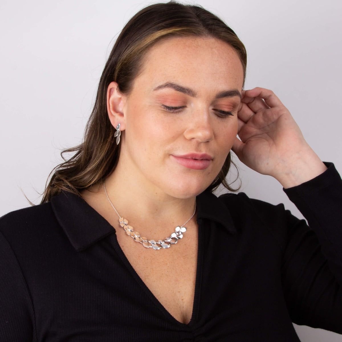 Flowing Petals Drop Earrings