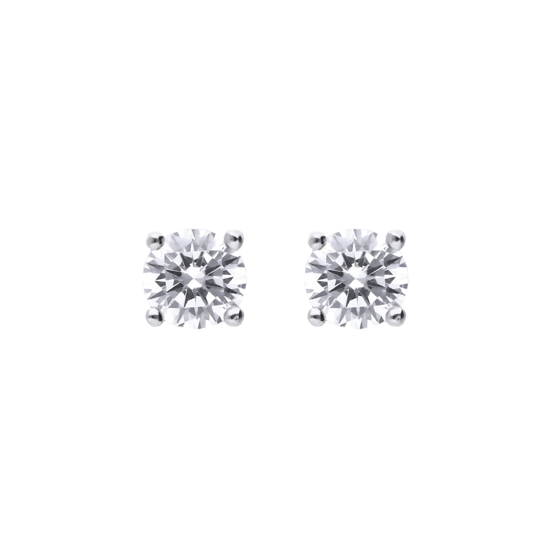 Four Claw Carat Stud Earrings