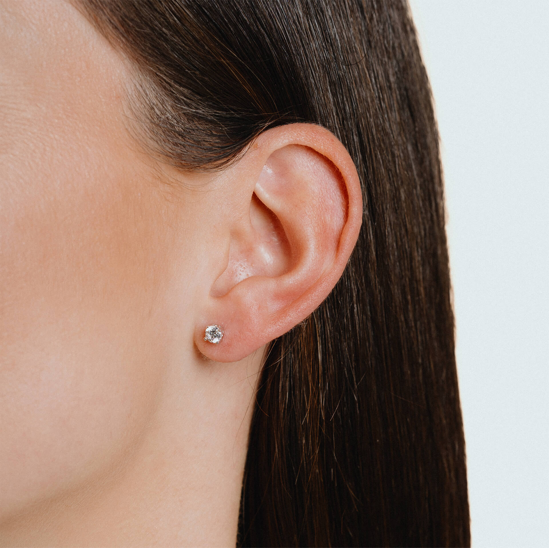 Four Claw Carat Stud Earrings