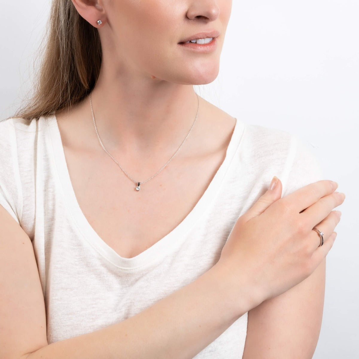 Four Claw Carat Stud Earrings