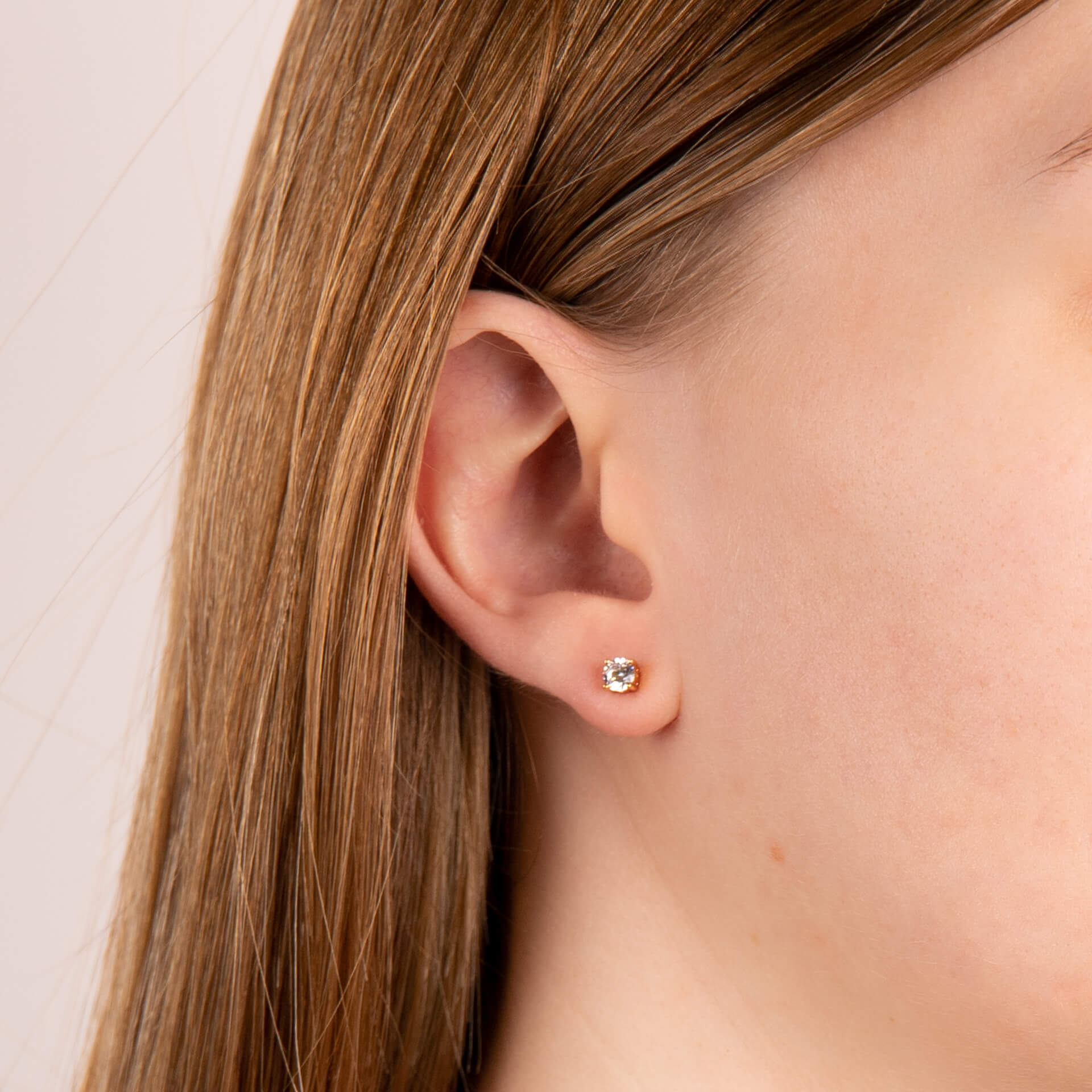 Four Claw Carat Stud Earrings