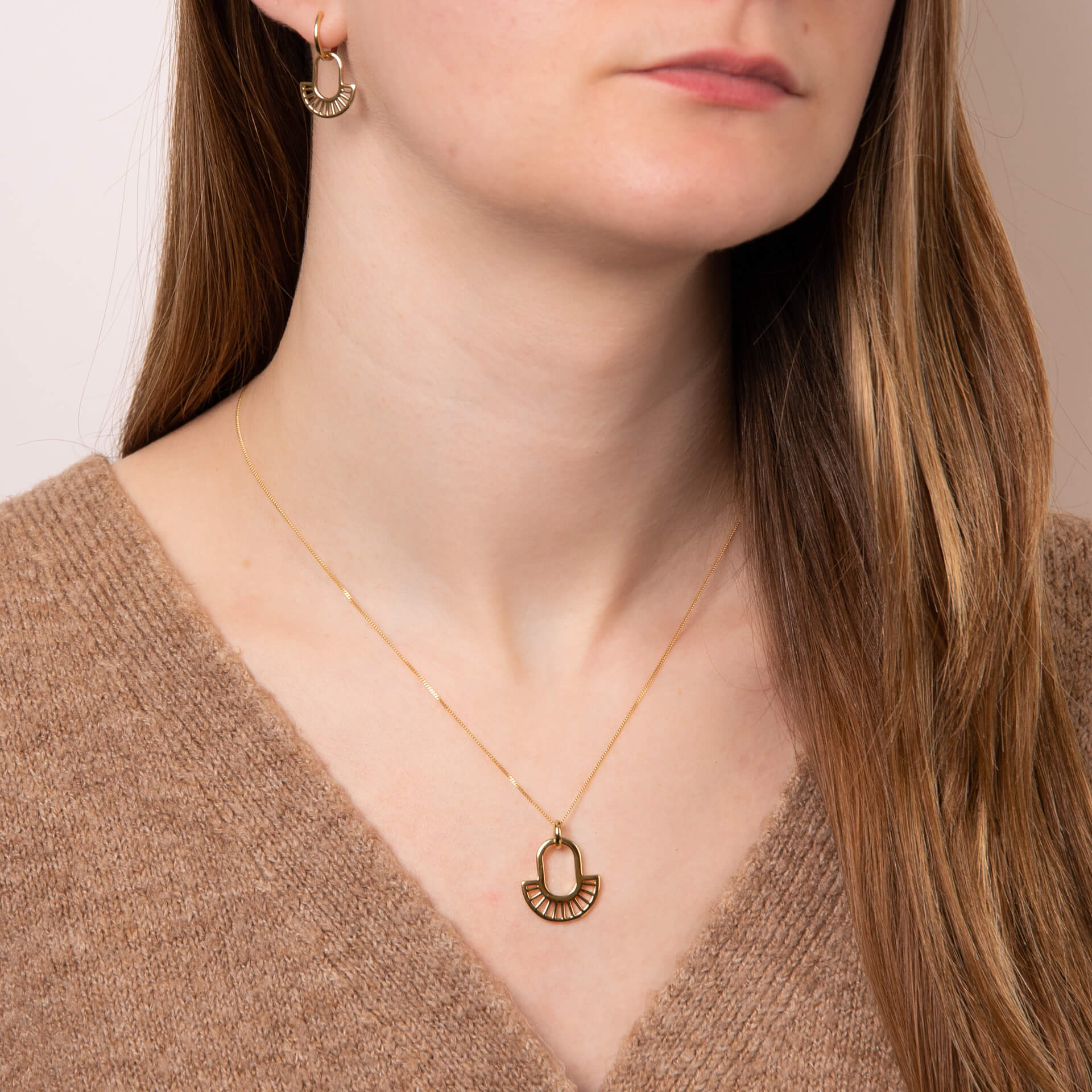 Geometric Fan Drop Pendant