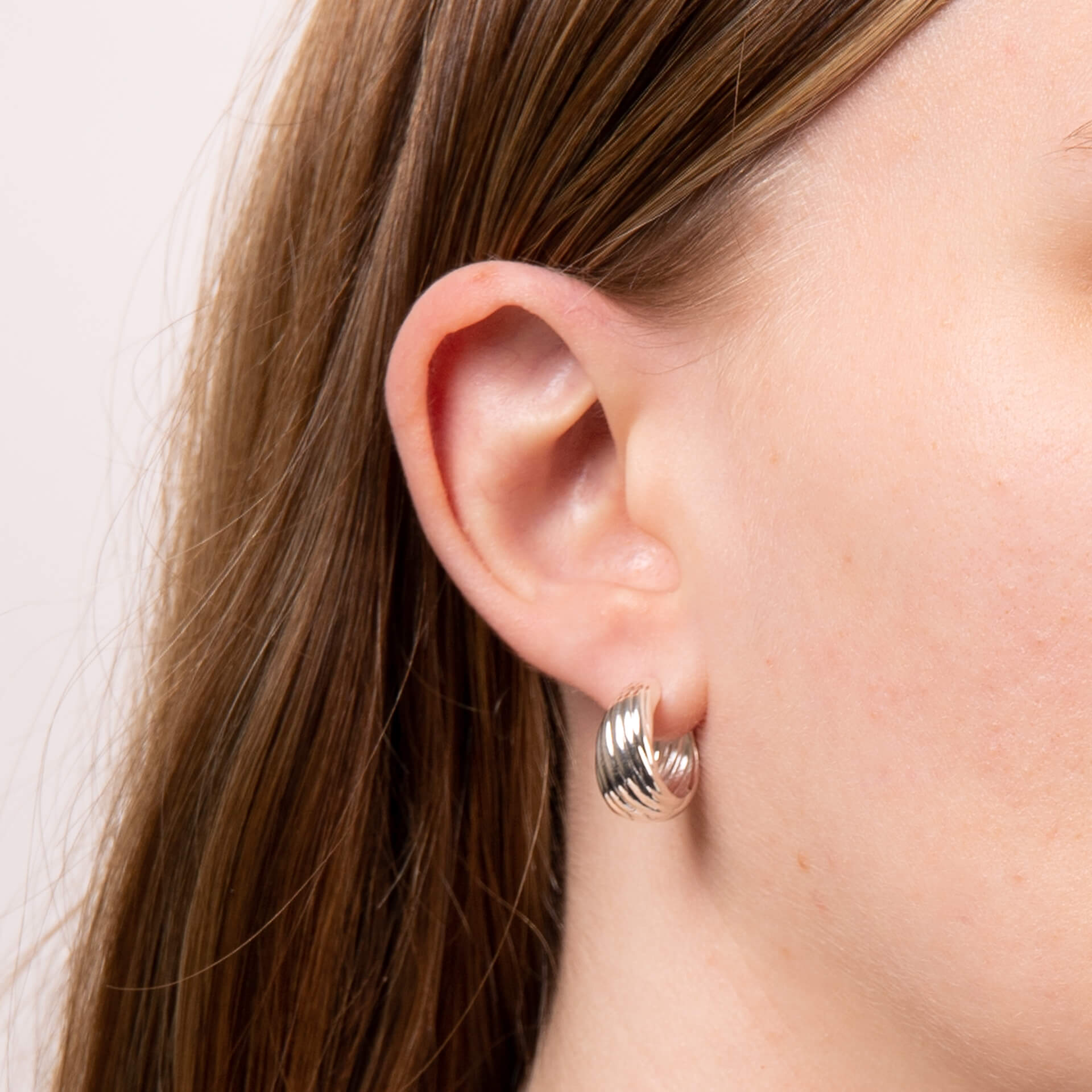Plain Chunky Rope Hoop Earrings