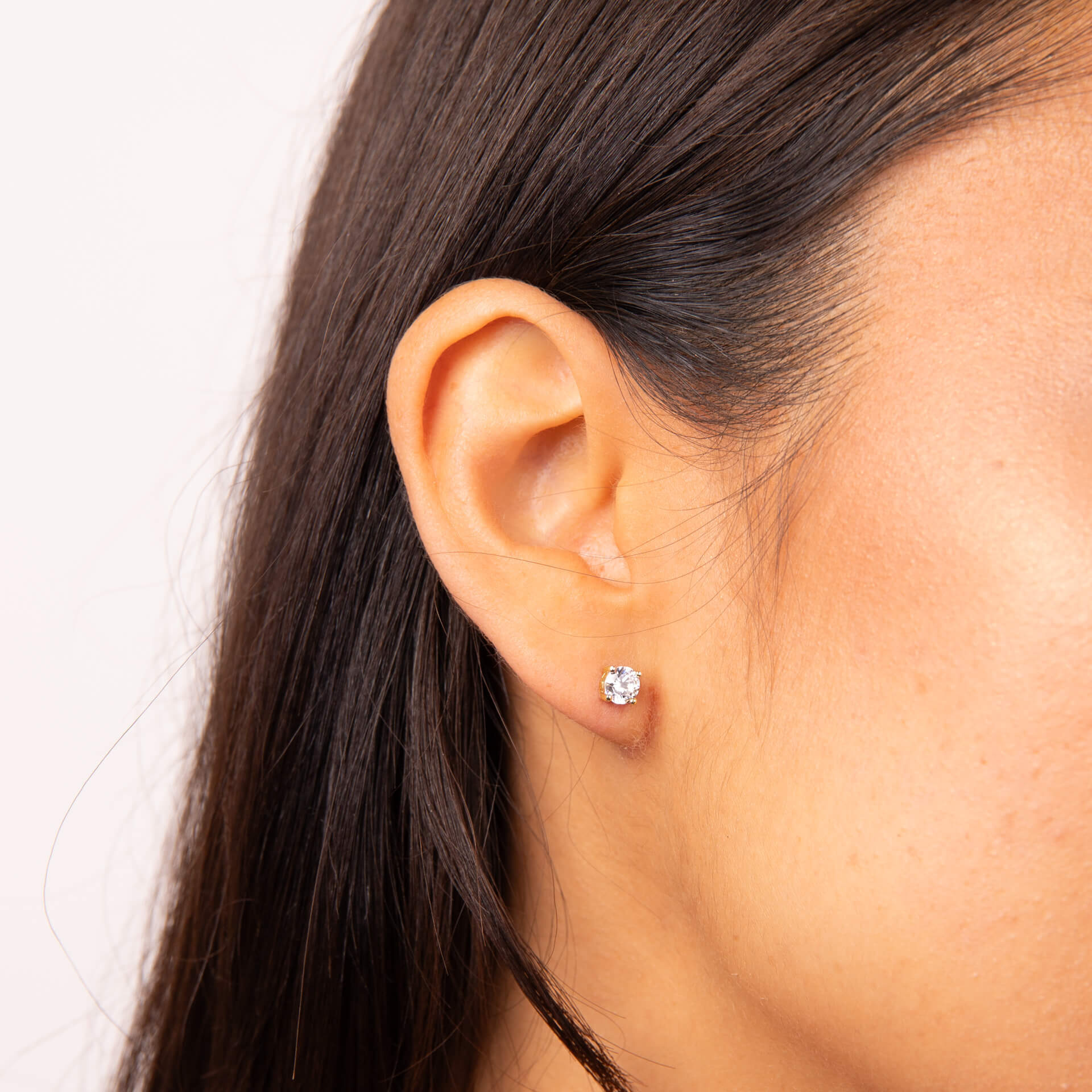 Four Claw Carat Stud Earrings