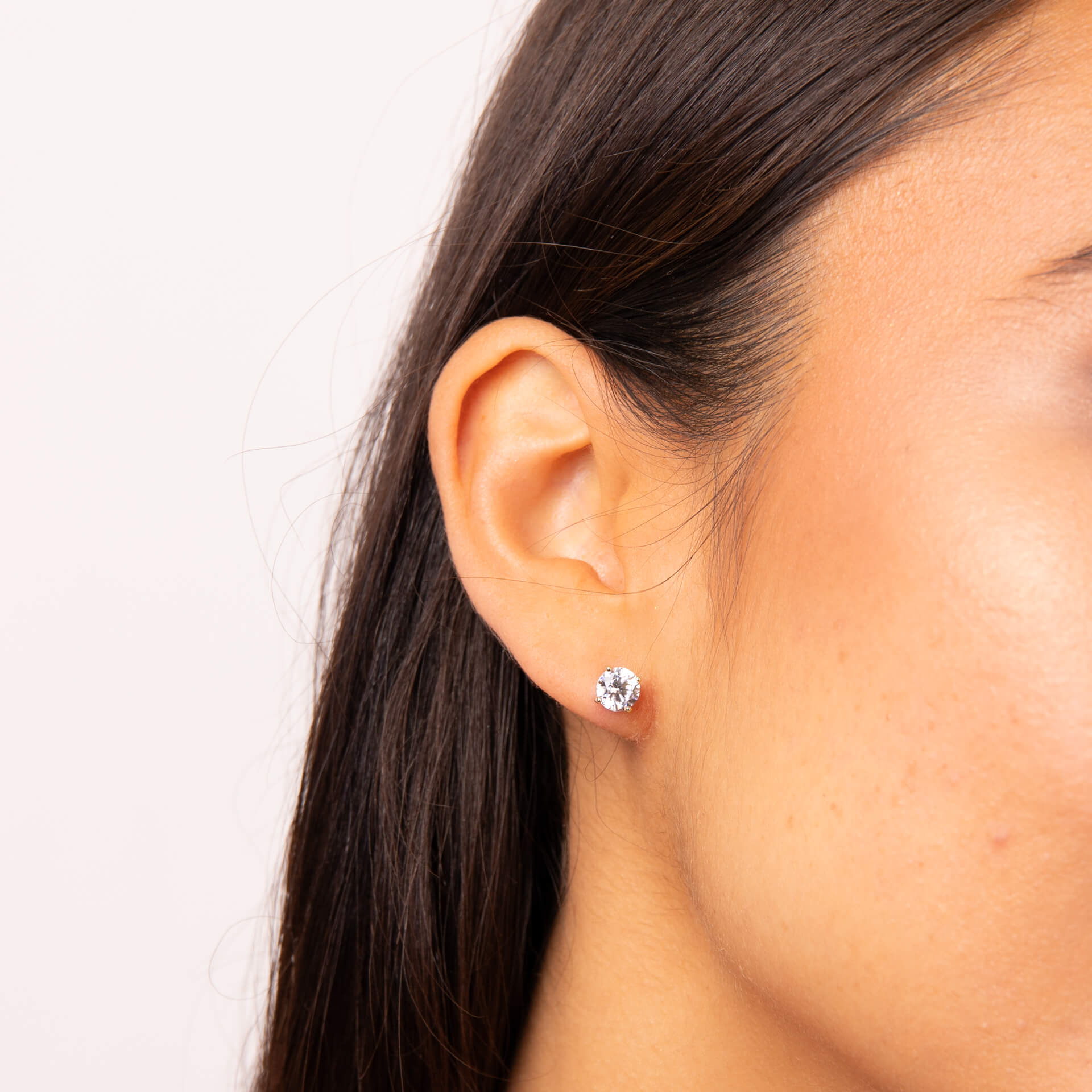 Four Claw Carat Stud Earrings