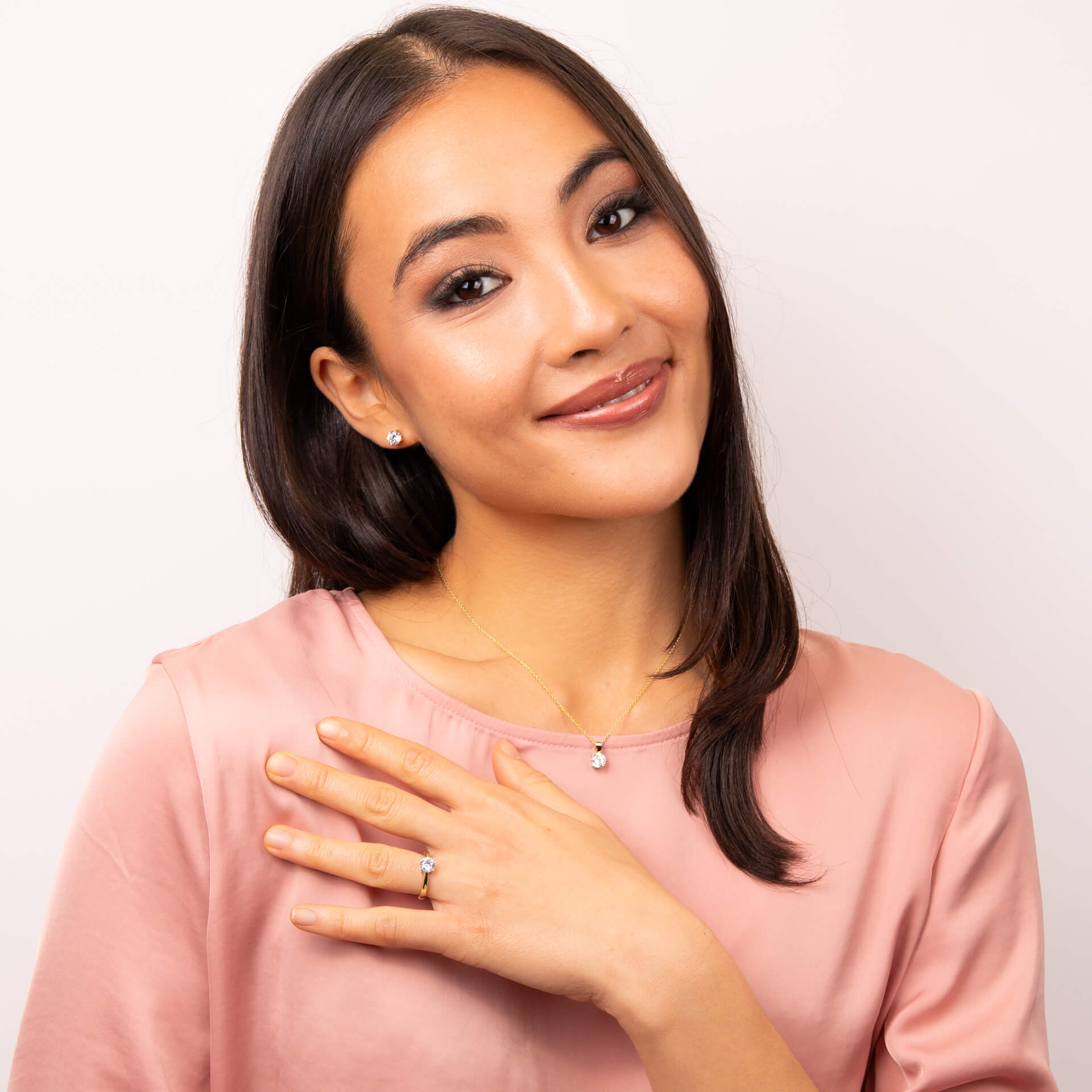 Four Claw Carat Stud Earrings