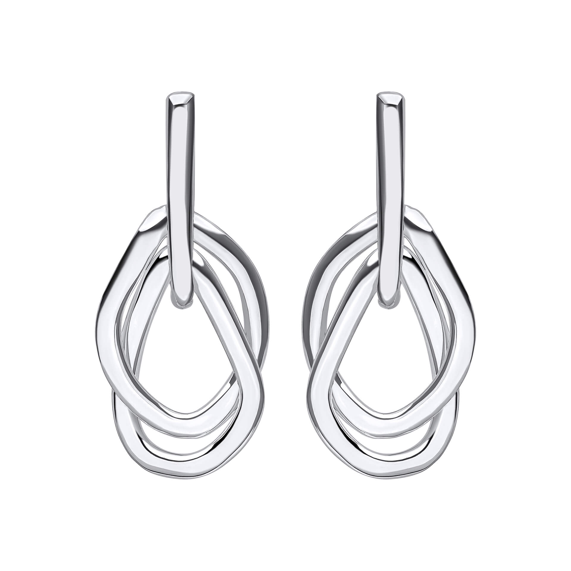 Organic Interlinking Drop Earrings