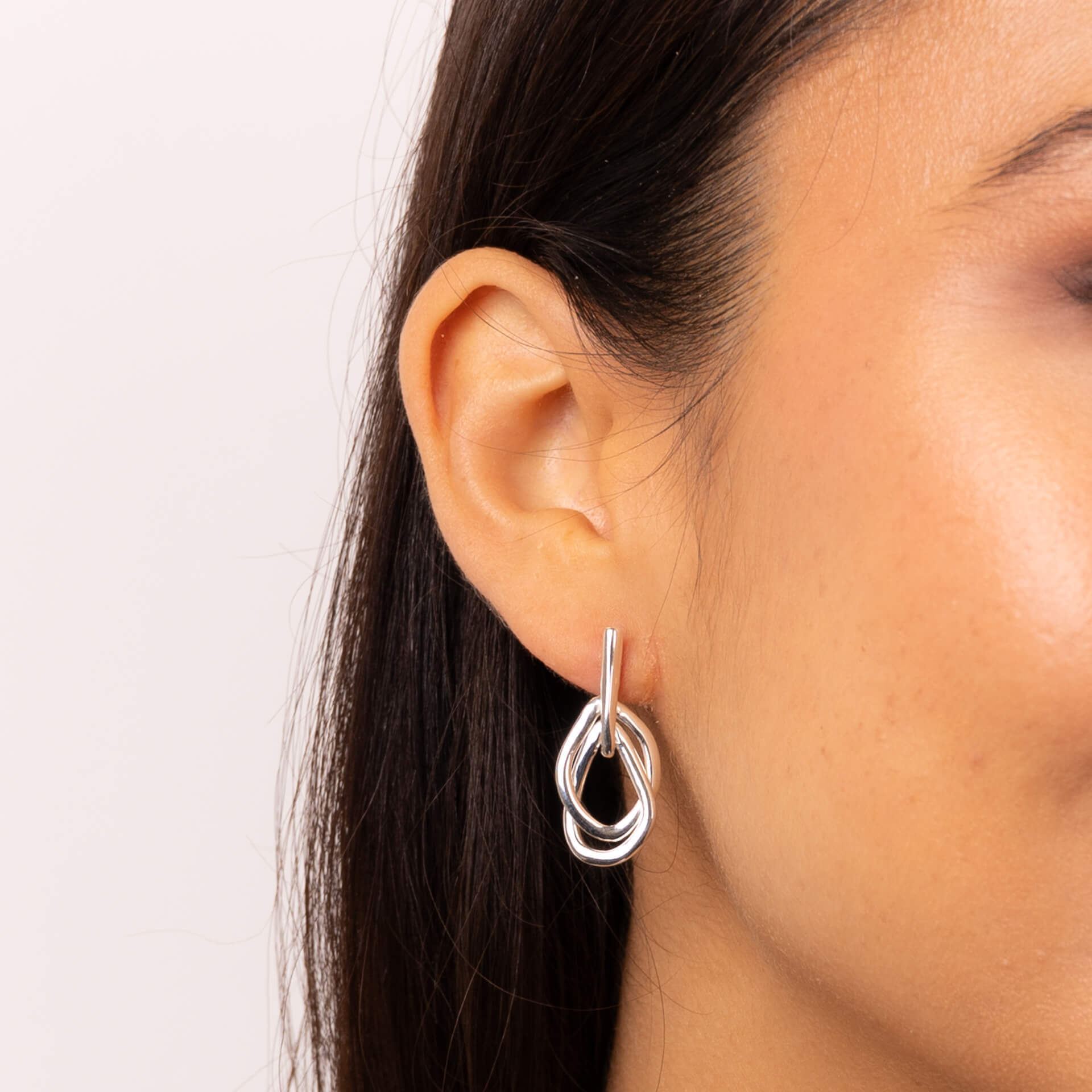 Organic Interlinking Drop Earrings