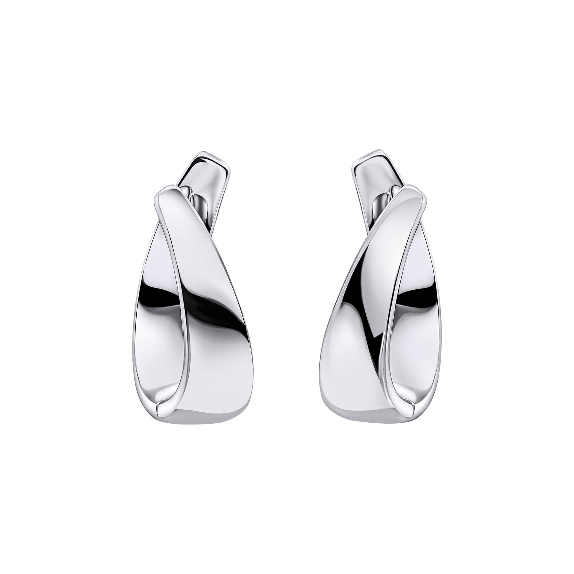 Ribbon Twist Hoop Earrings