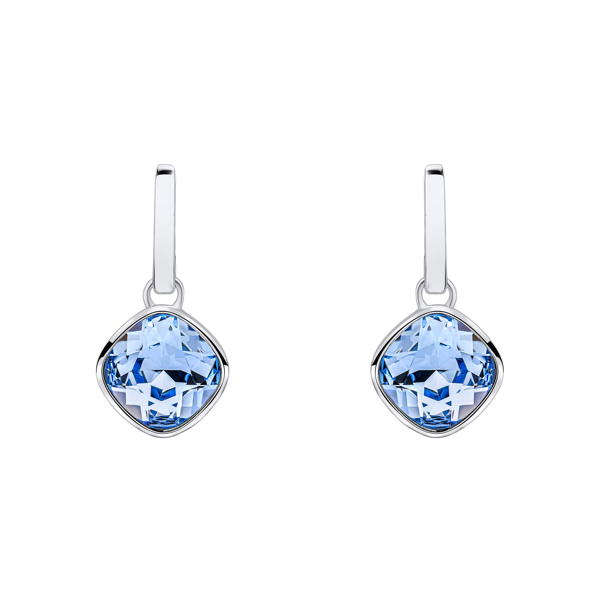 Cushion Cut Crystal Drop Stud Earrings