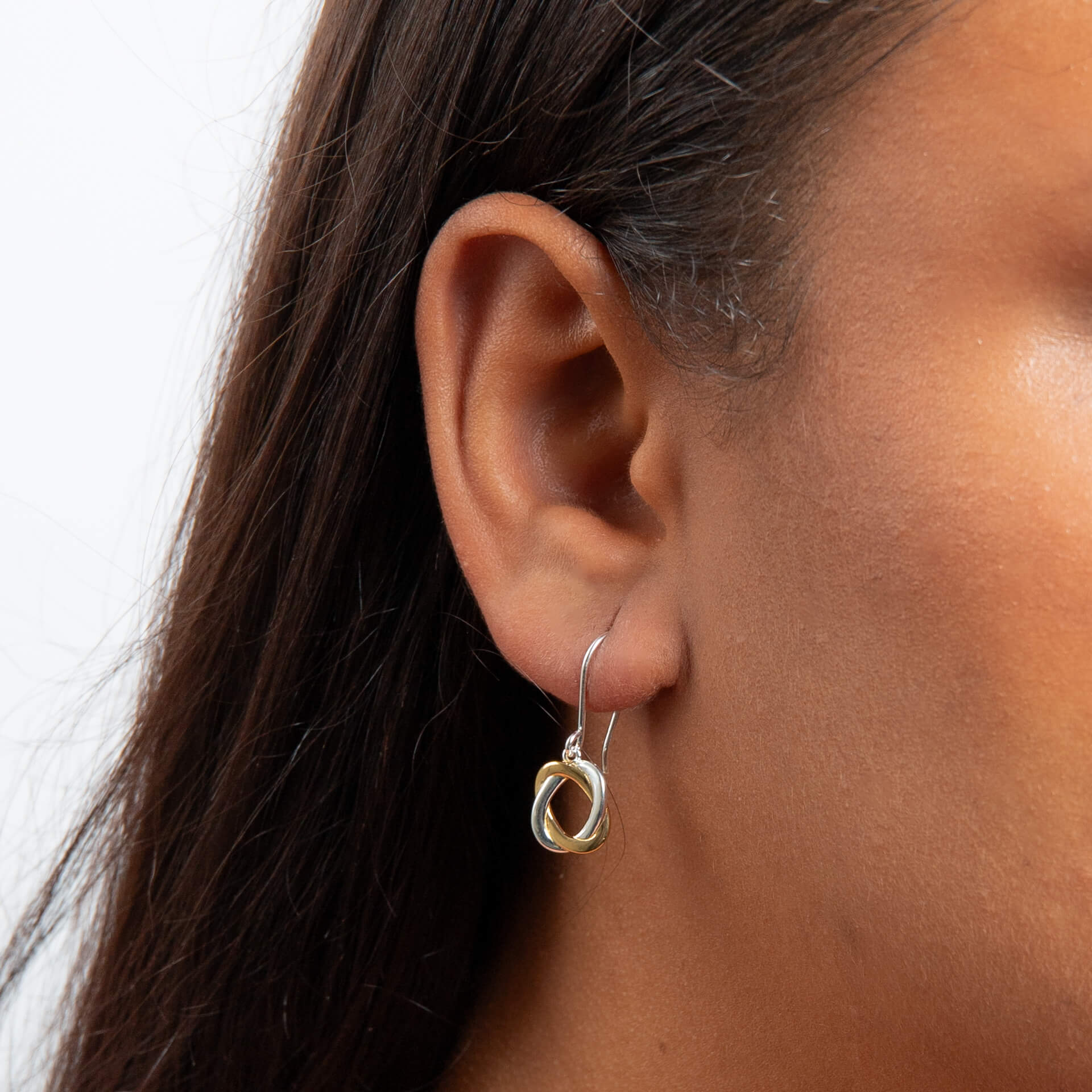 Woven Circle Drop Earrings