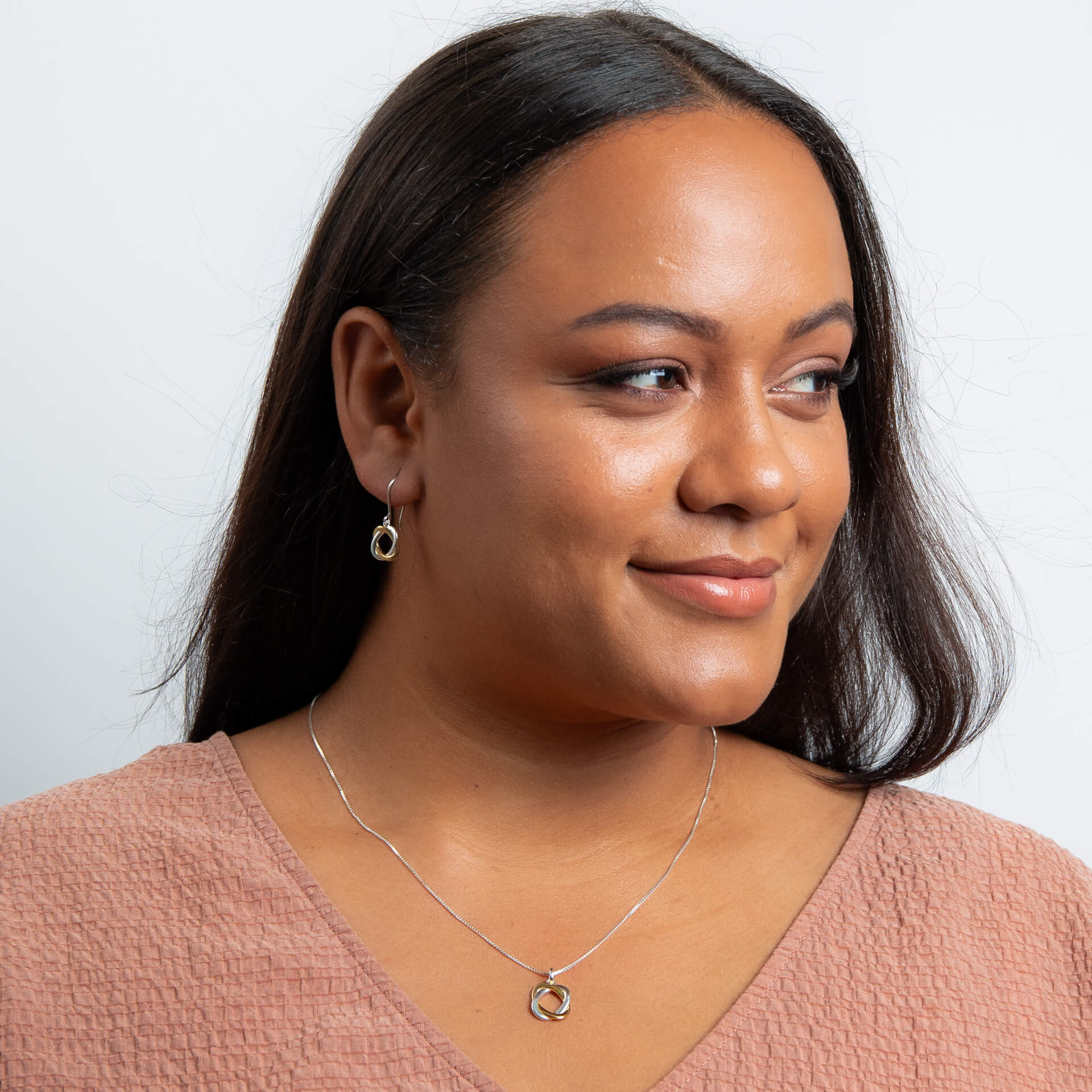 Woven Circle Drop Earrings
