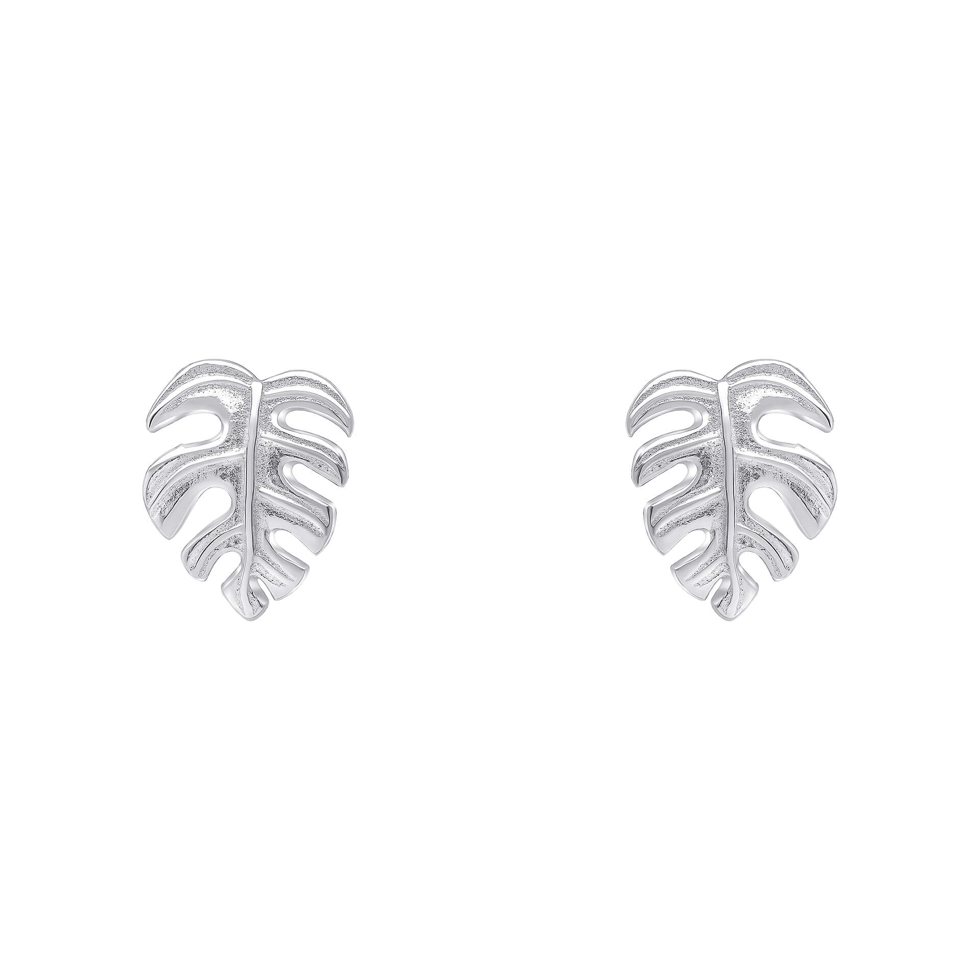 Monstera Leaf Stud Earrings