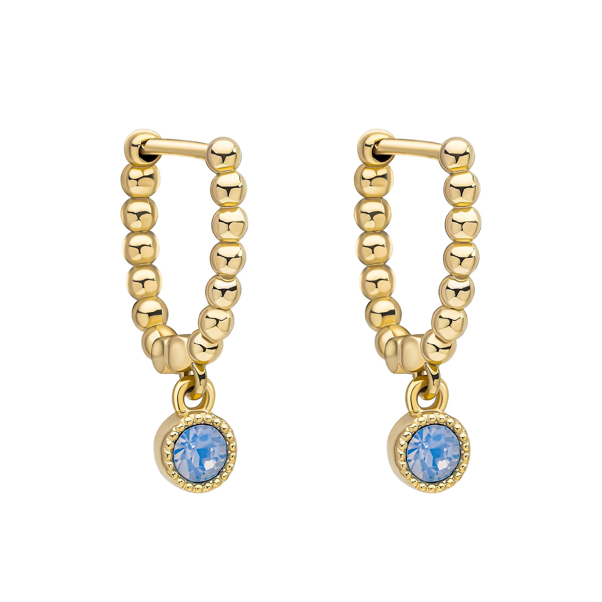 Stippled Assembled Hoop Earrings