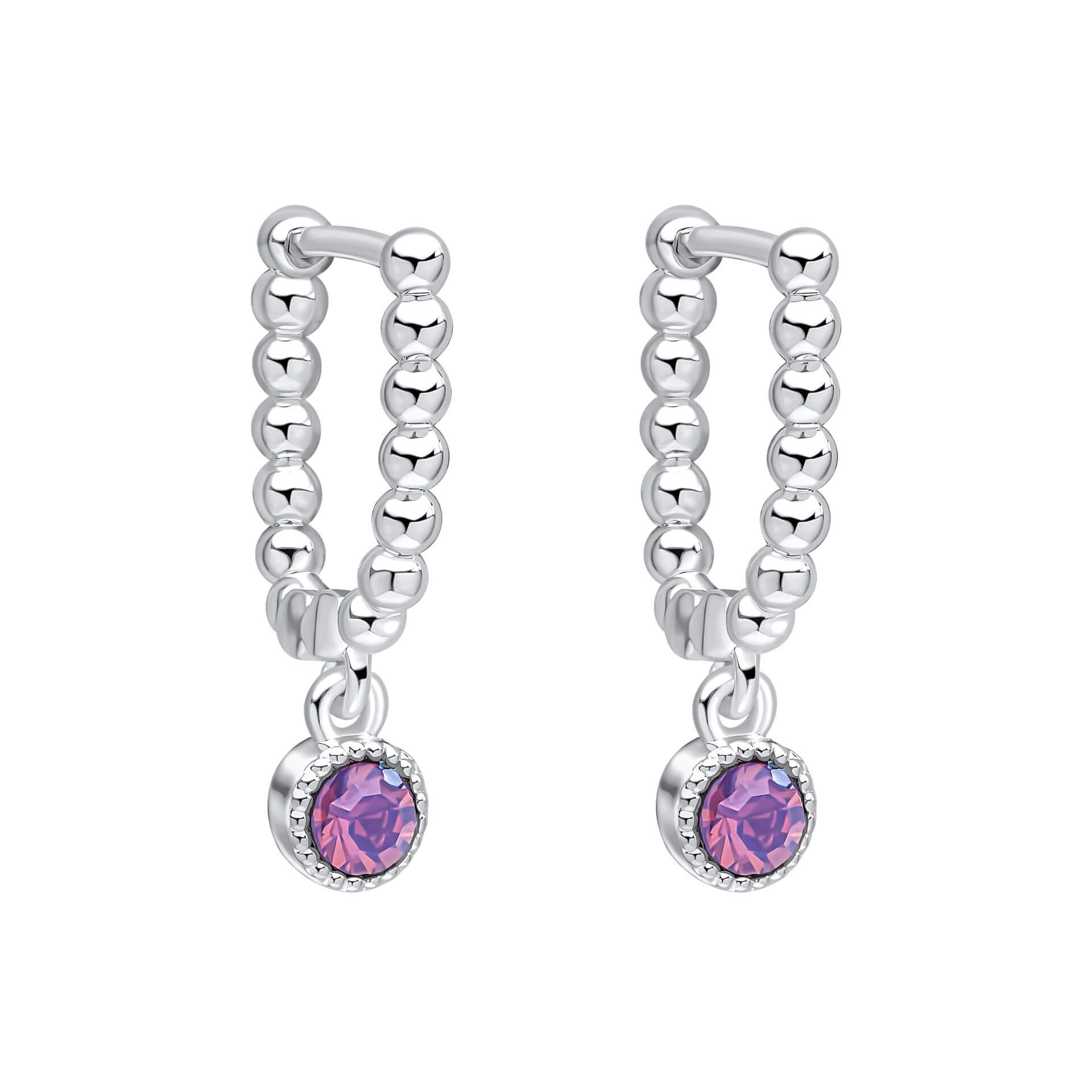 Stippled Assembled Hoop Earrings