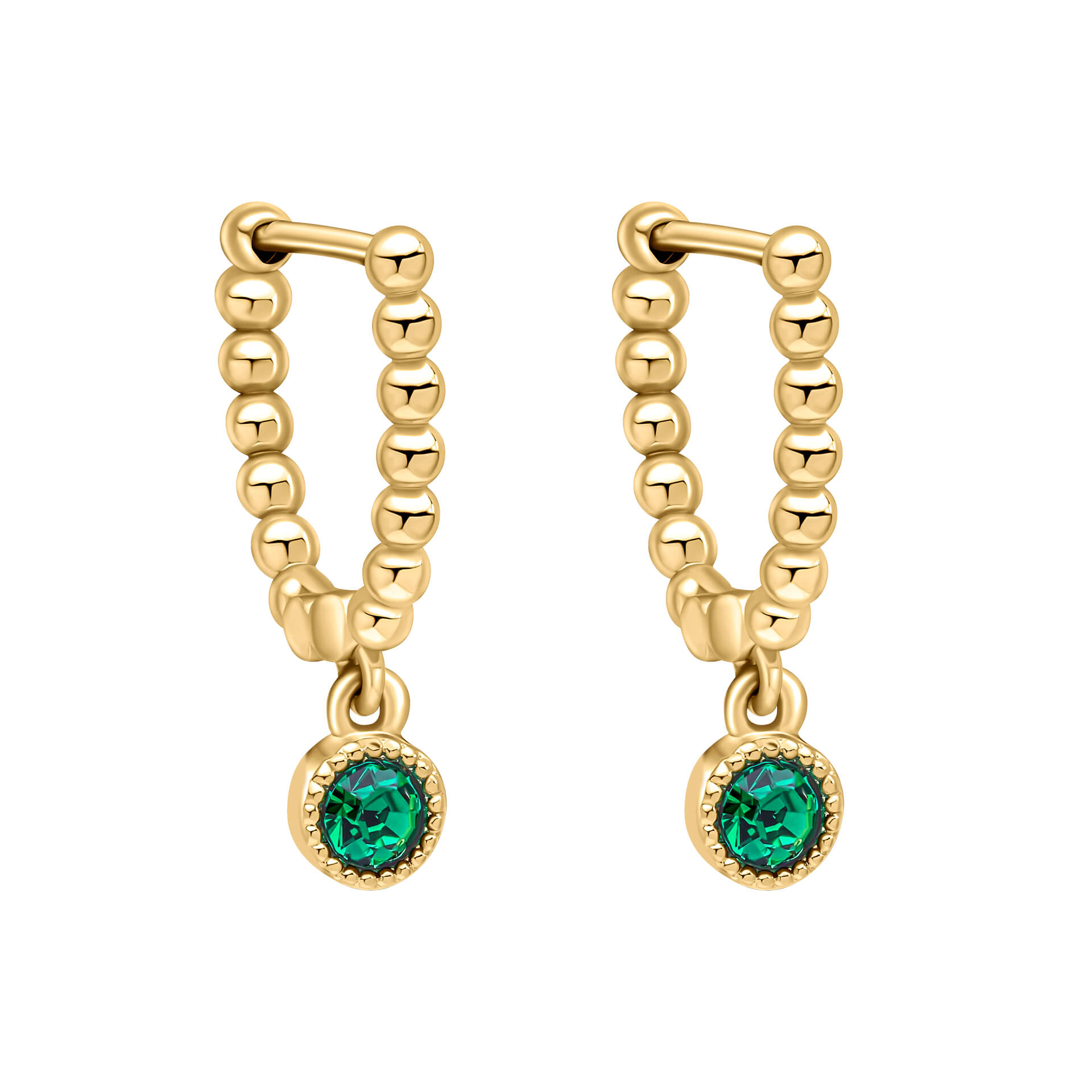Stippled Assembled Hoop Earrings