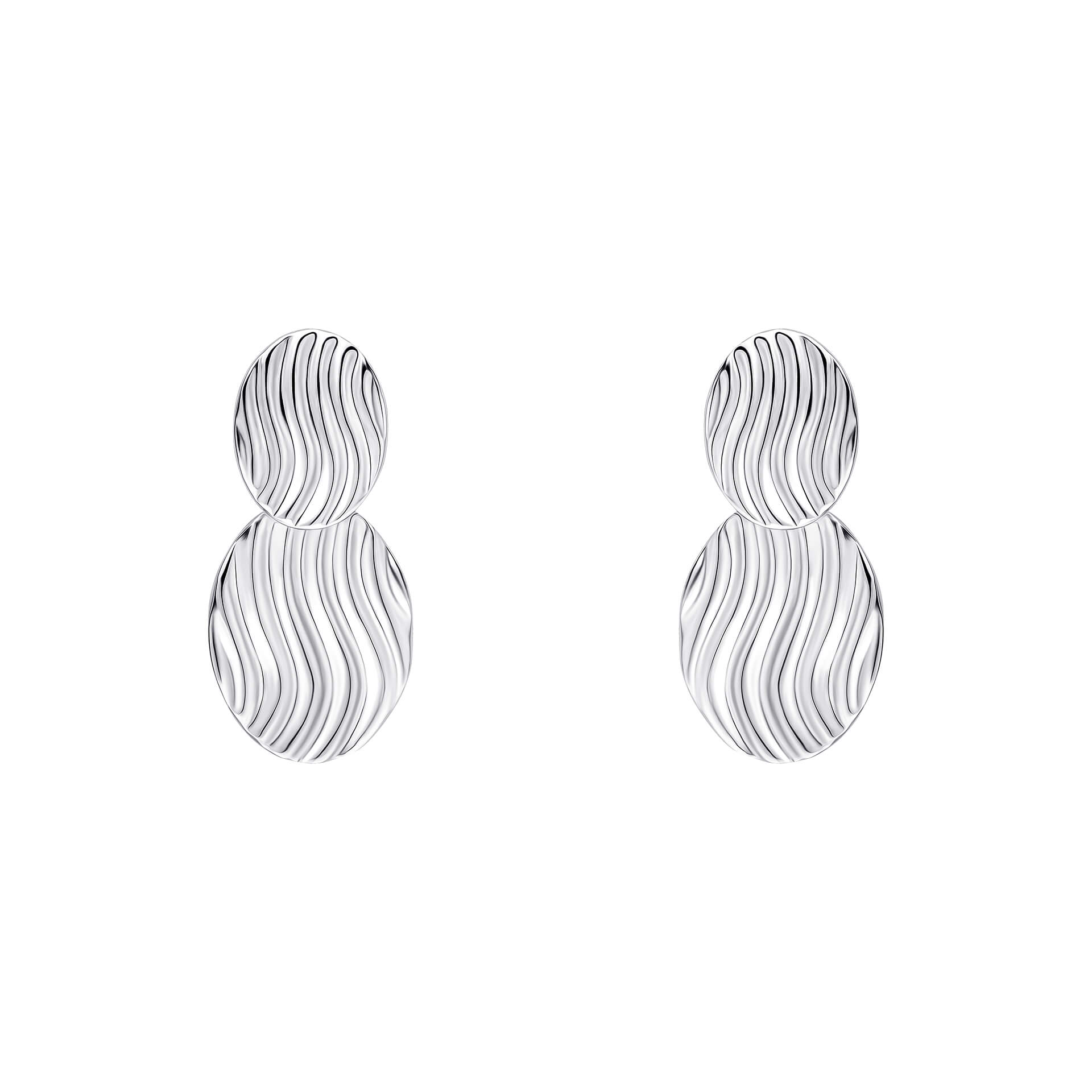 Wave Texture Drop Earrings