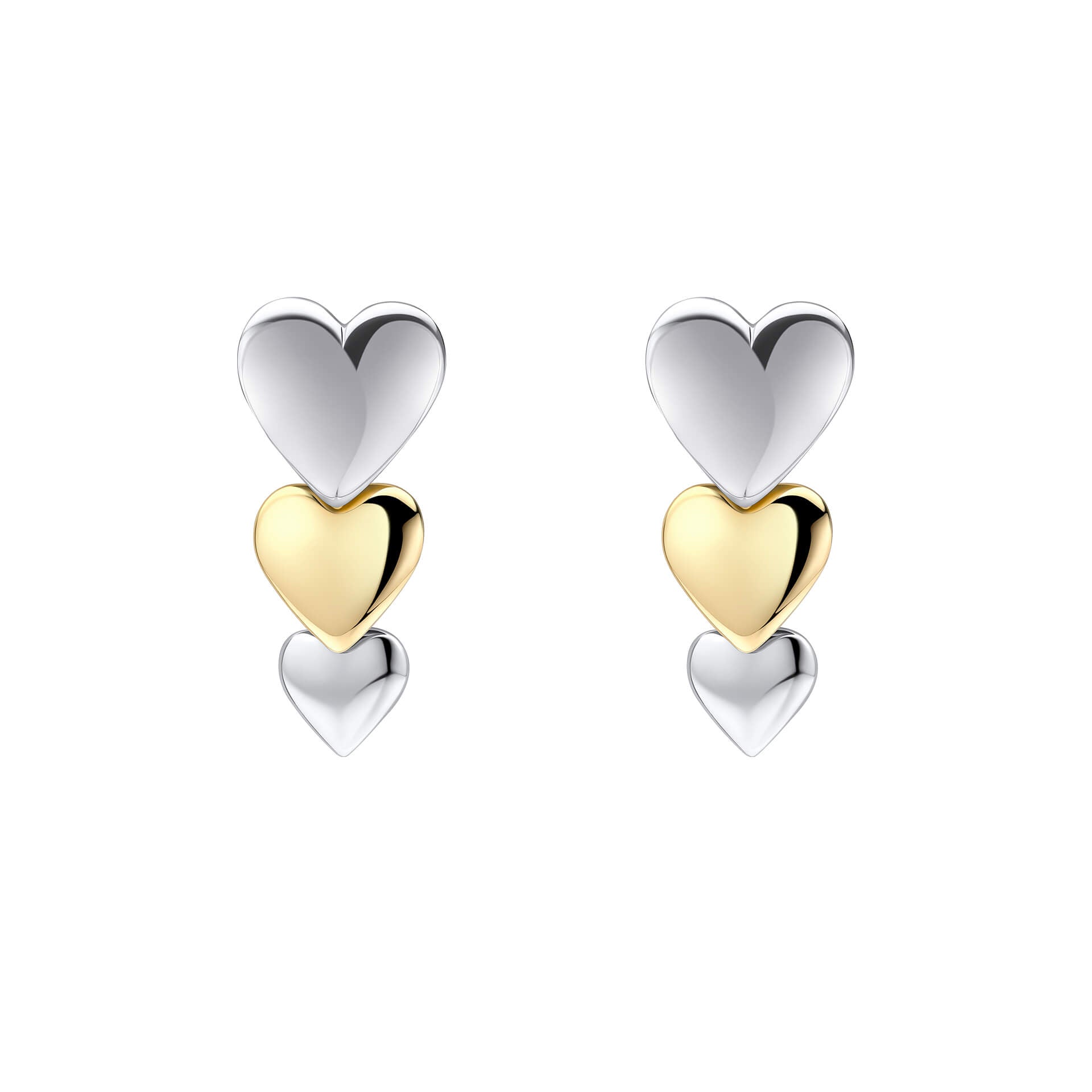 Cascading Hearts Drop Earrings