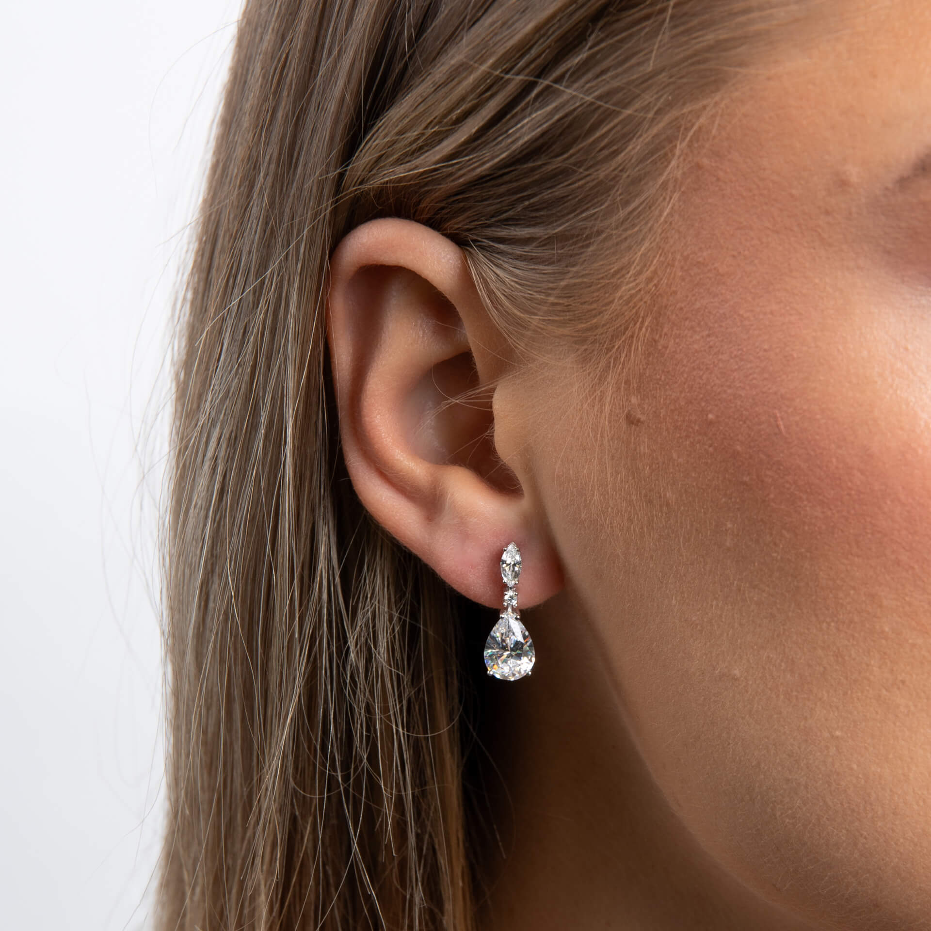 Teardrop and Marquise Drop Earrings