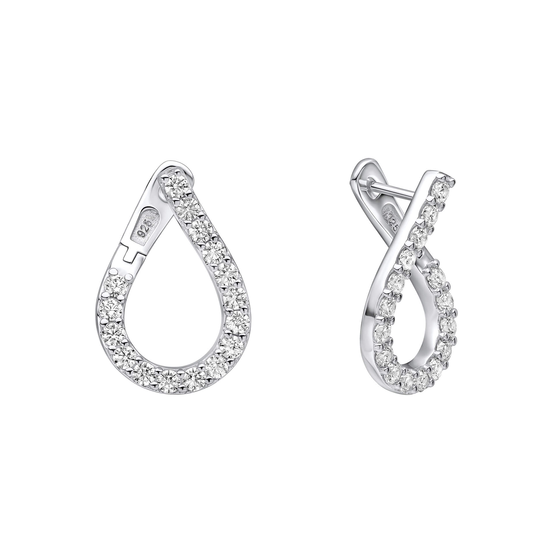 Front Twist Hoop Earrings