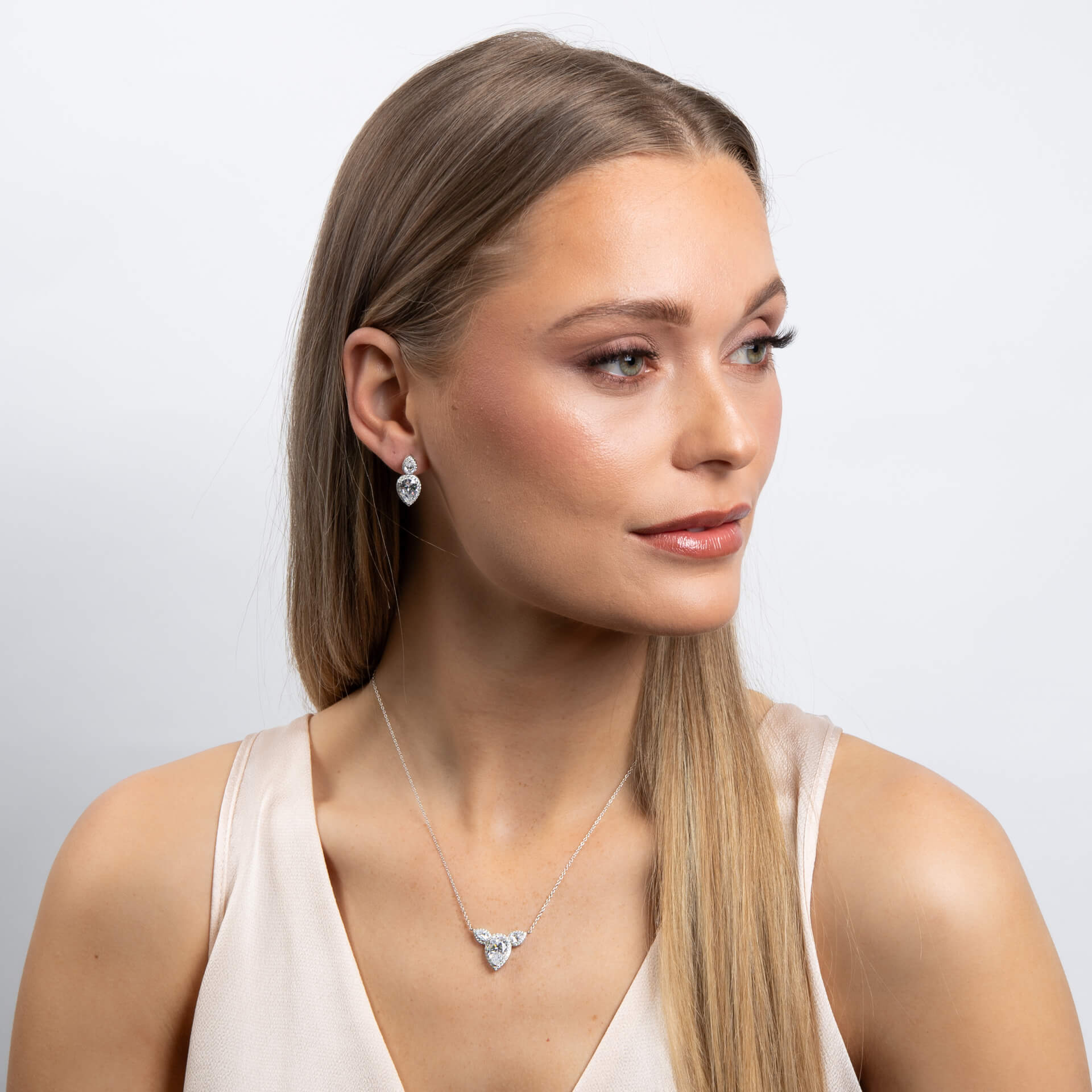 Triple Teardrop Statement Necklace