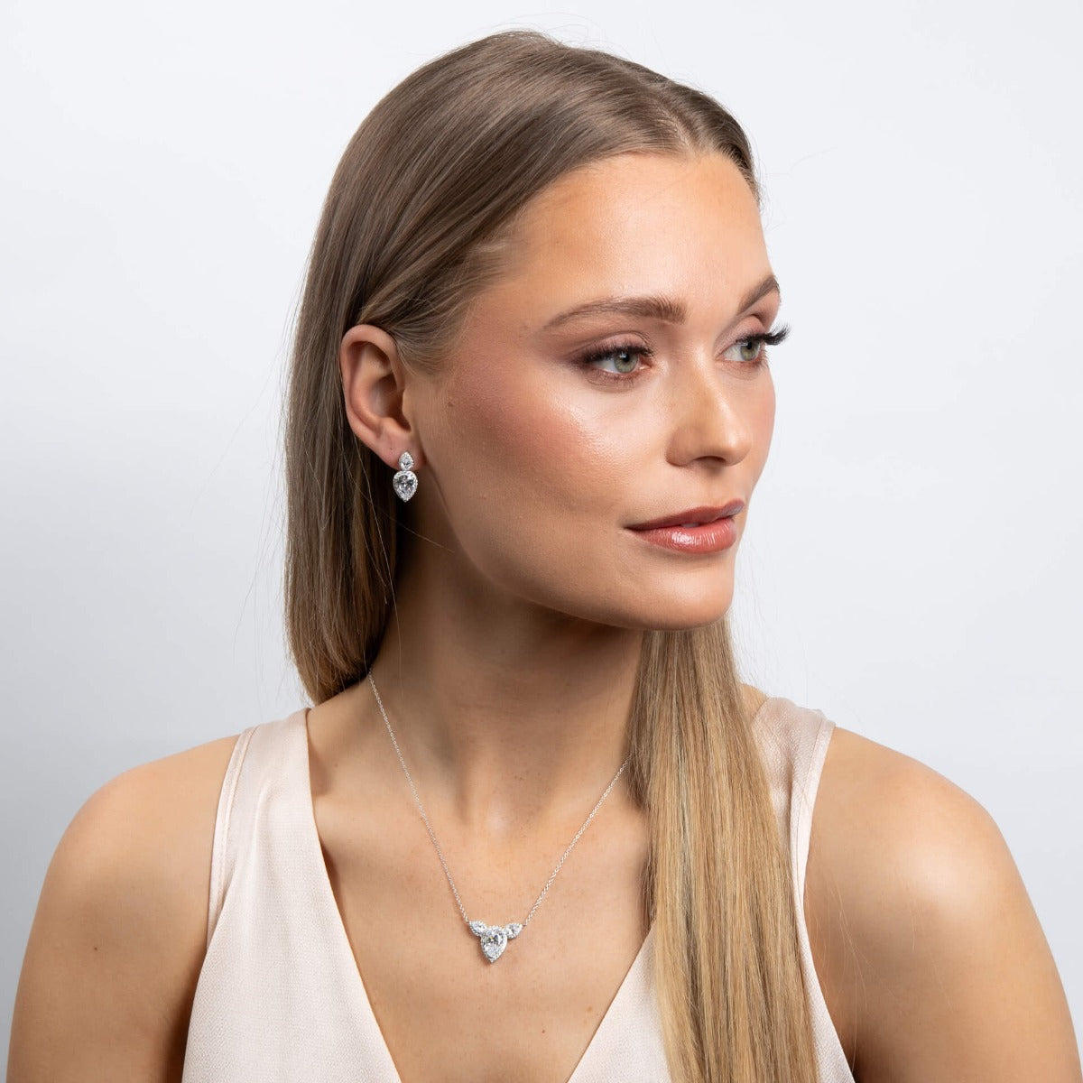 Double Teardrop Statement Earrings