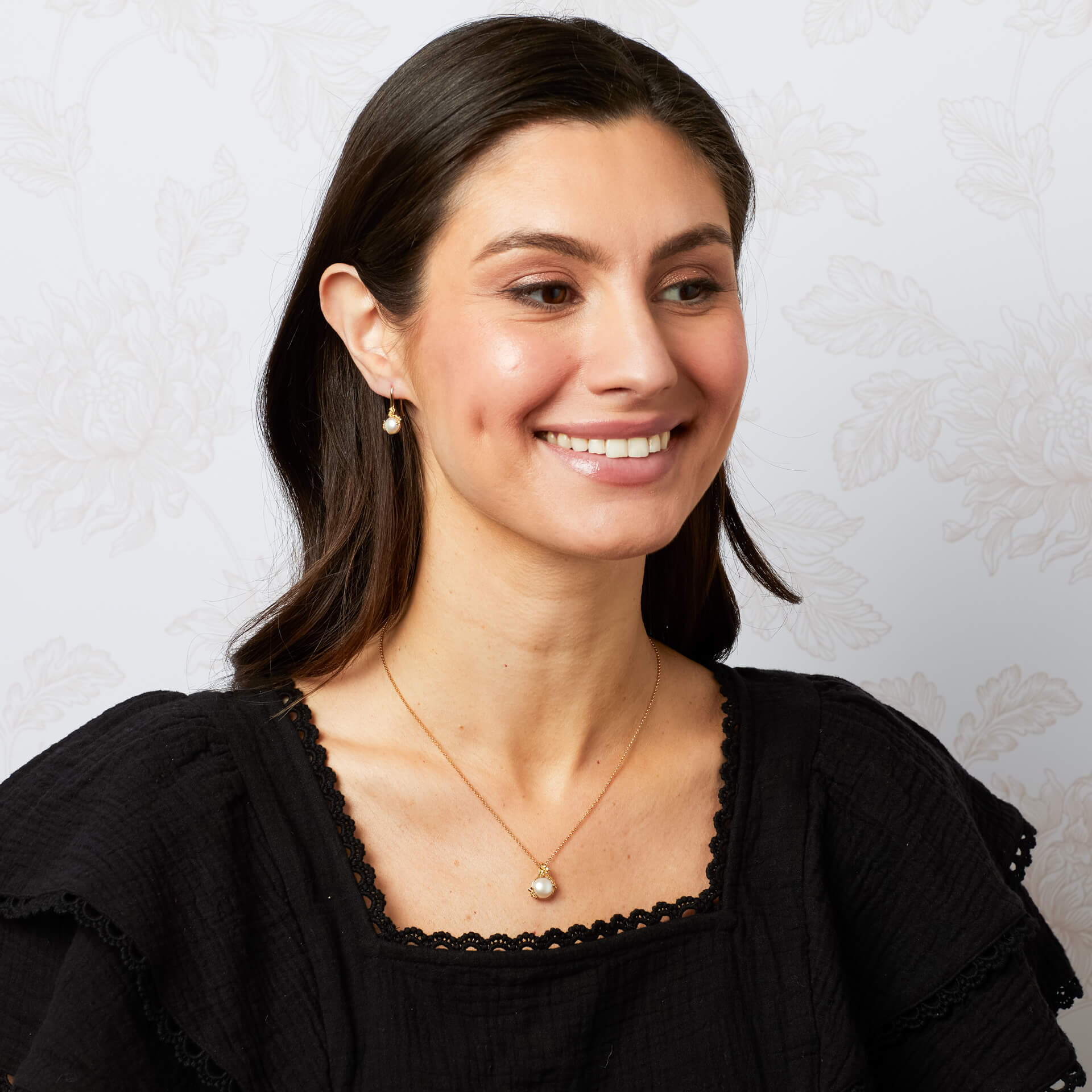 Ickleford Tulips Freshwater Pearl Earrings