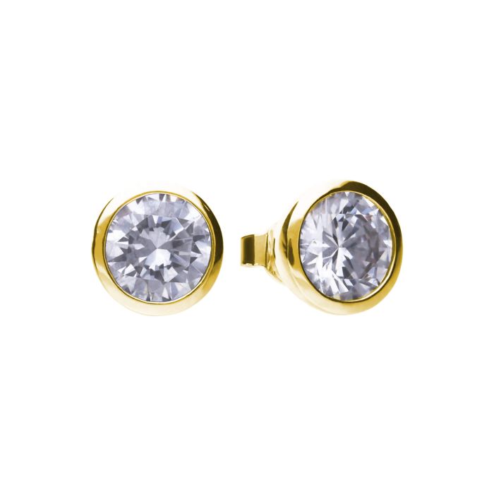 Bezel Set Carat Stud Earrings