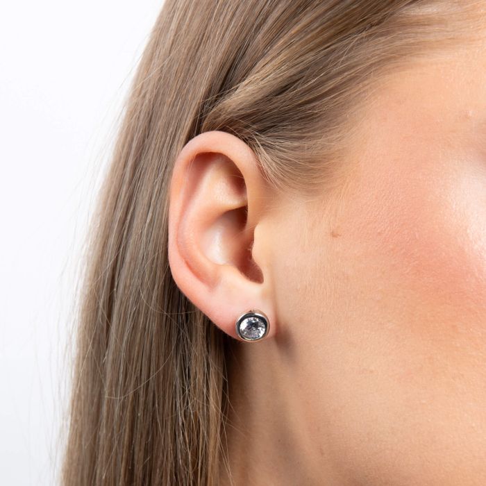 Bezel Set Carat Stud Earrings