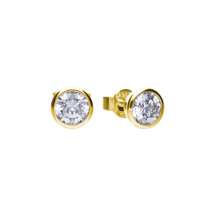 Bezel Set Carat Stud Earrings