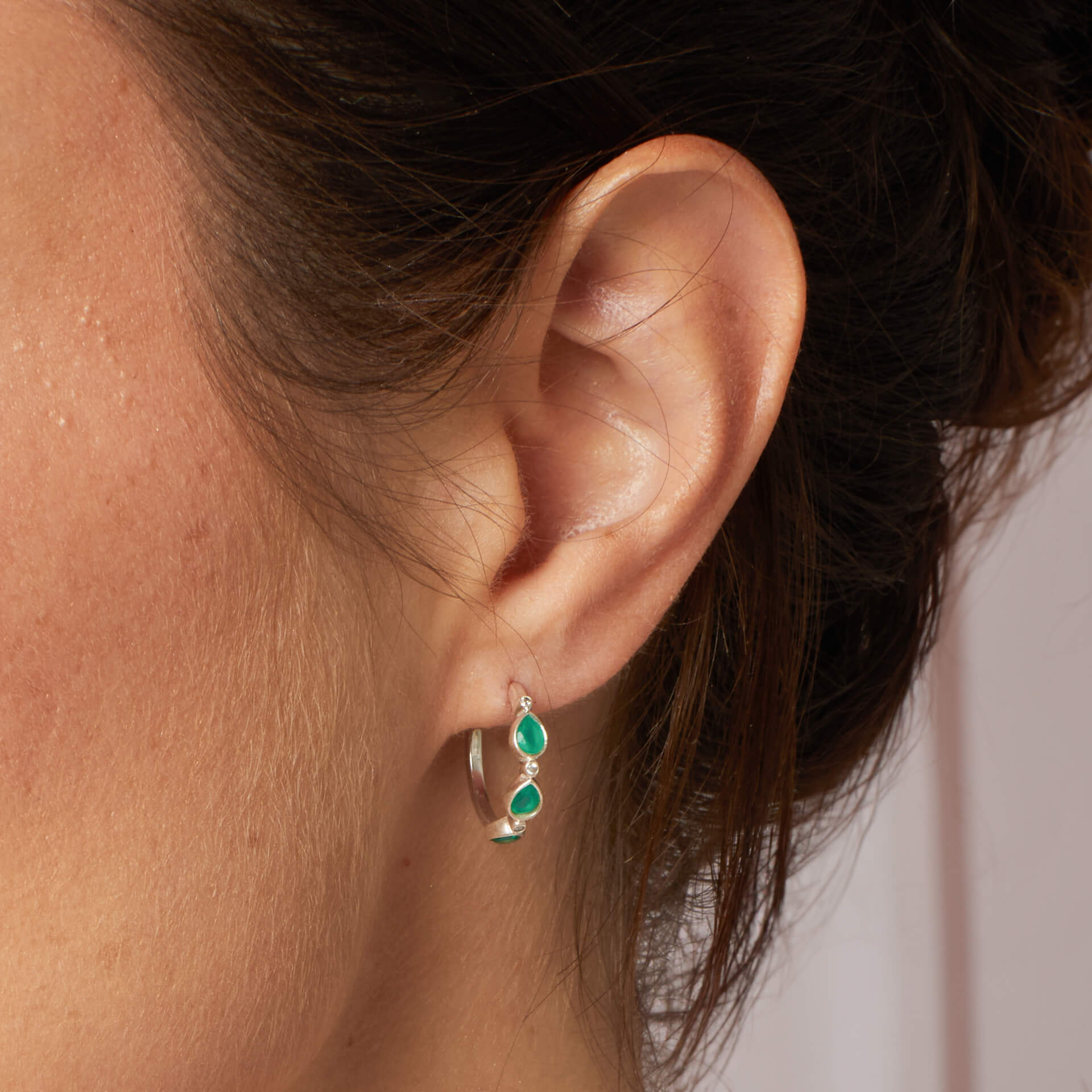 Thornage Flowers Hoop Earrings