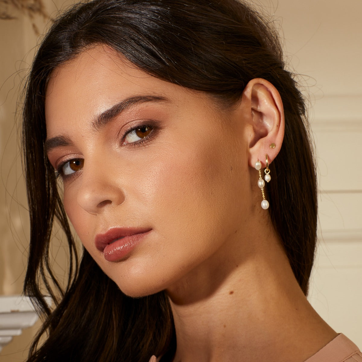 Freshwater Pearl Hoop Earring Charms