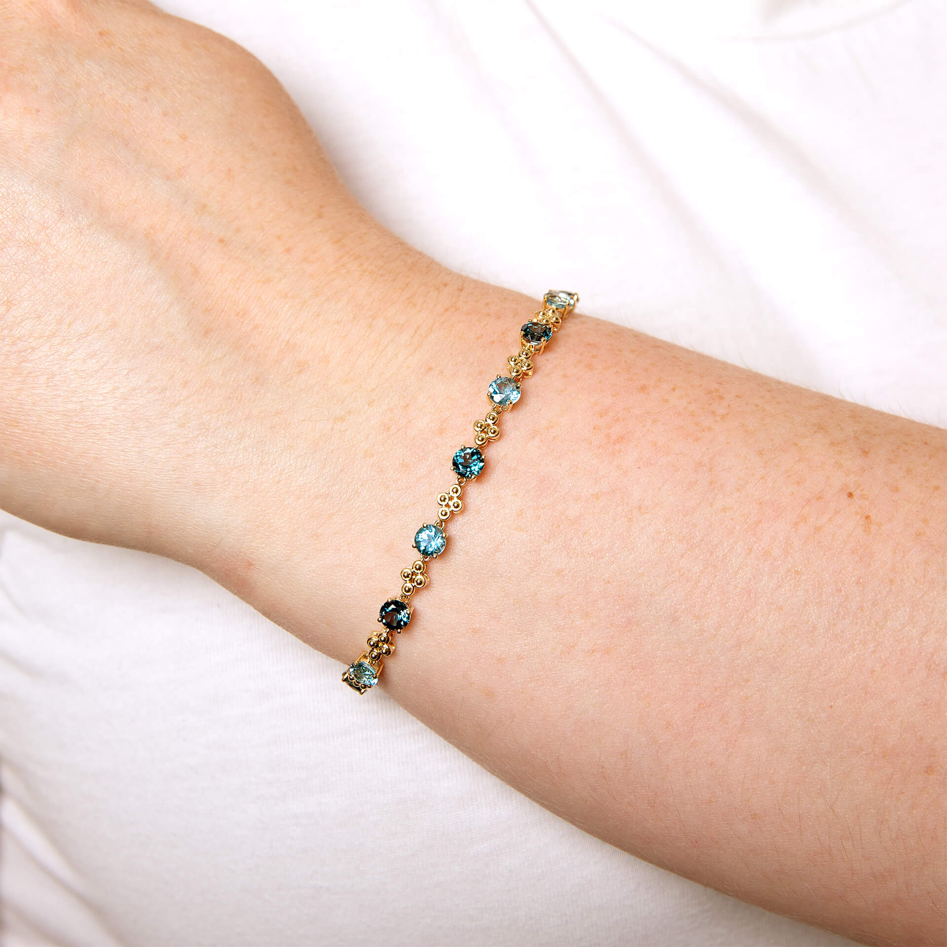Ornate Blue Topaz Bracelet