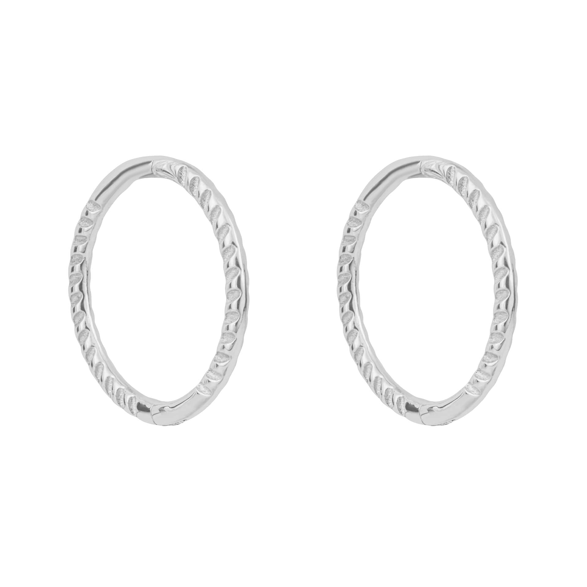 Rope Effect Hoop Earrings