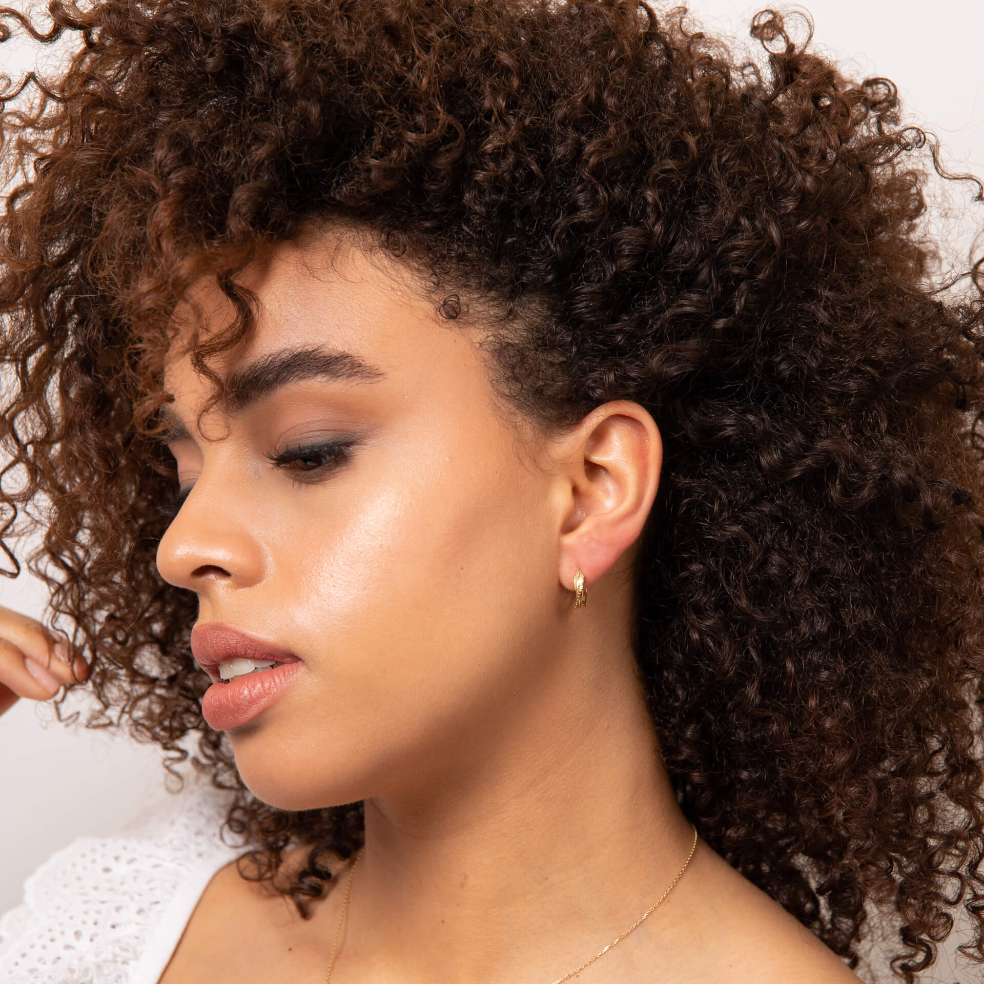 Leaf Twist Hoop Earrings