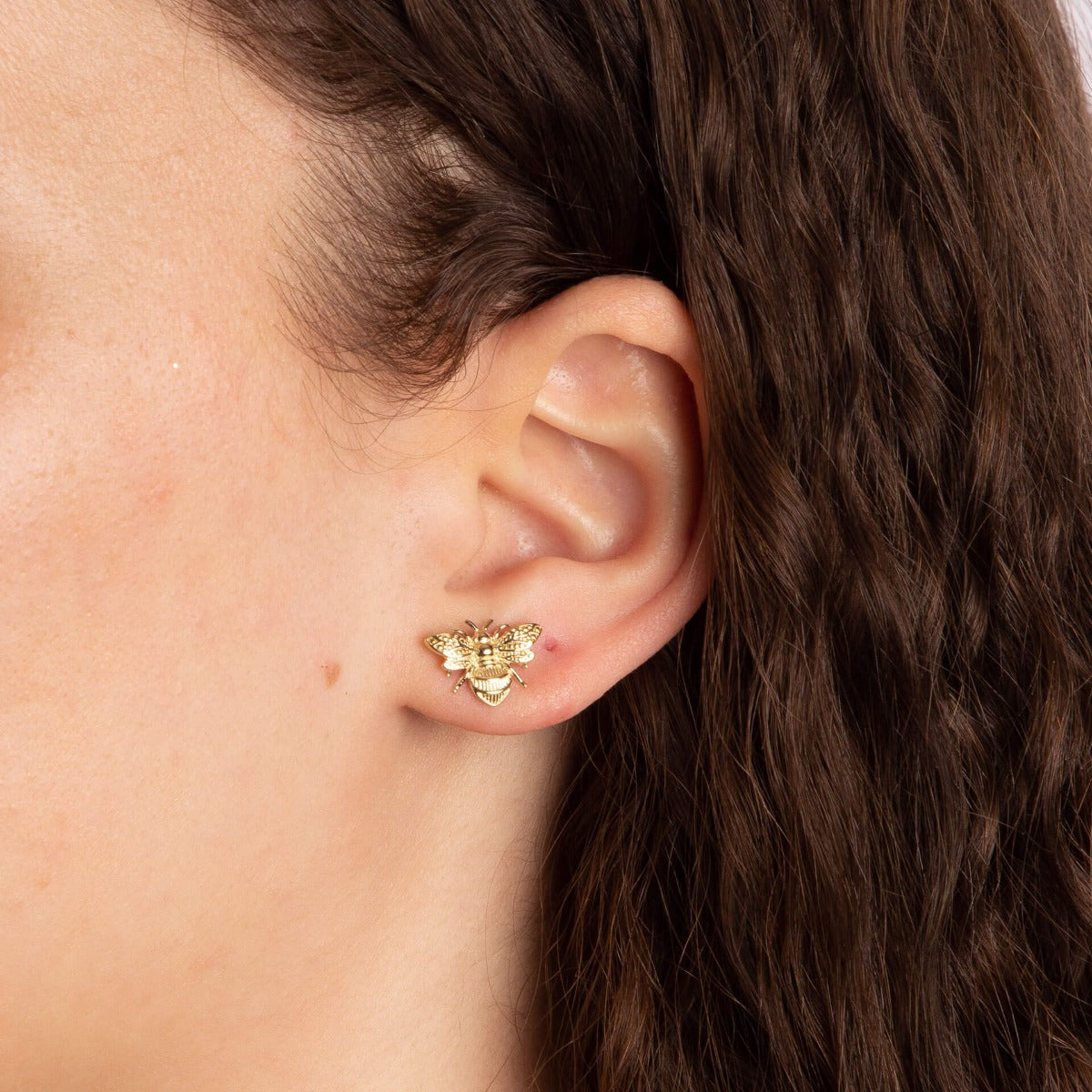 Detailed Bee Earrings
