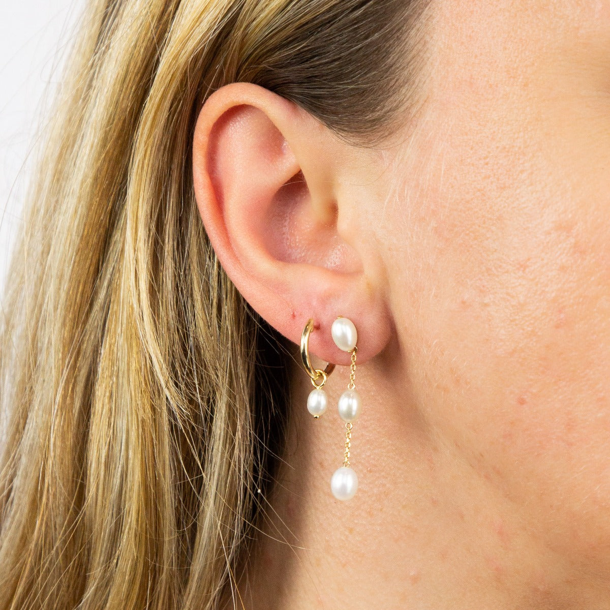 Freshwater Pearl Hoop Earring Charms