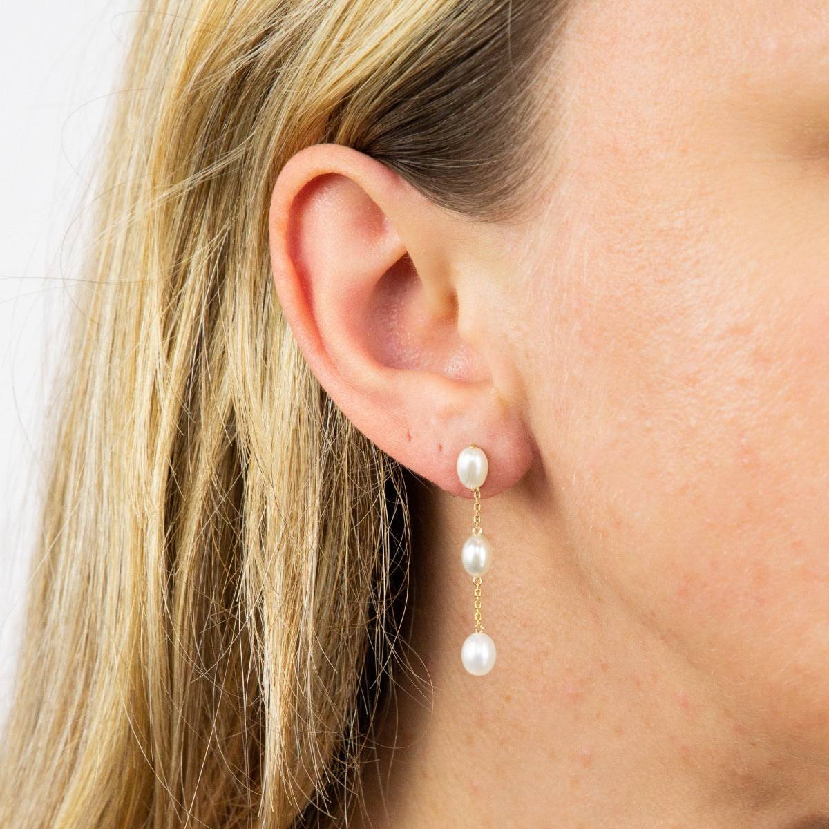 Freshwater Pearl Tier Drop Earrings