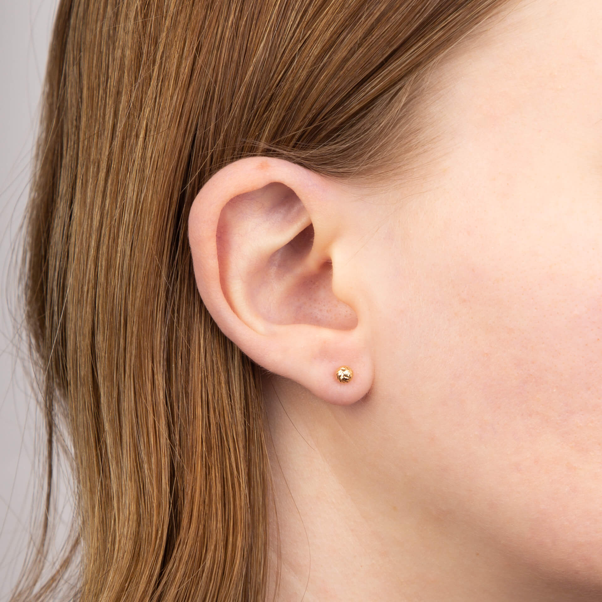 Small Textured Ball Stud Earrings