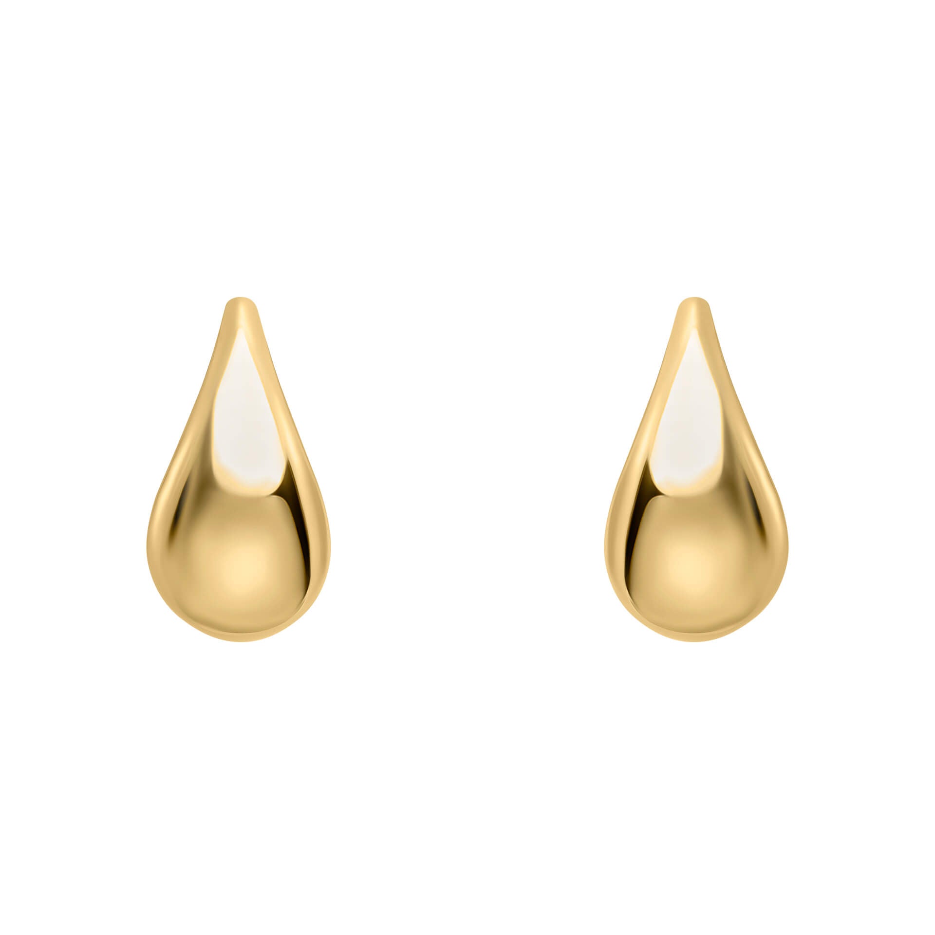 Plain Teardrop Stud Earrings