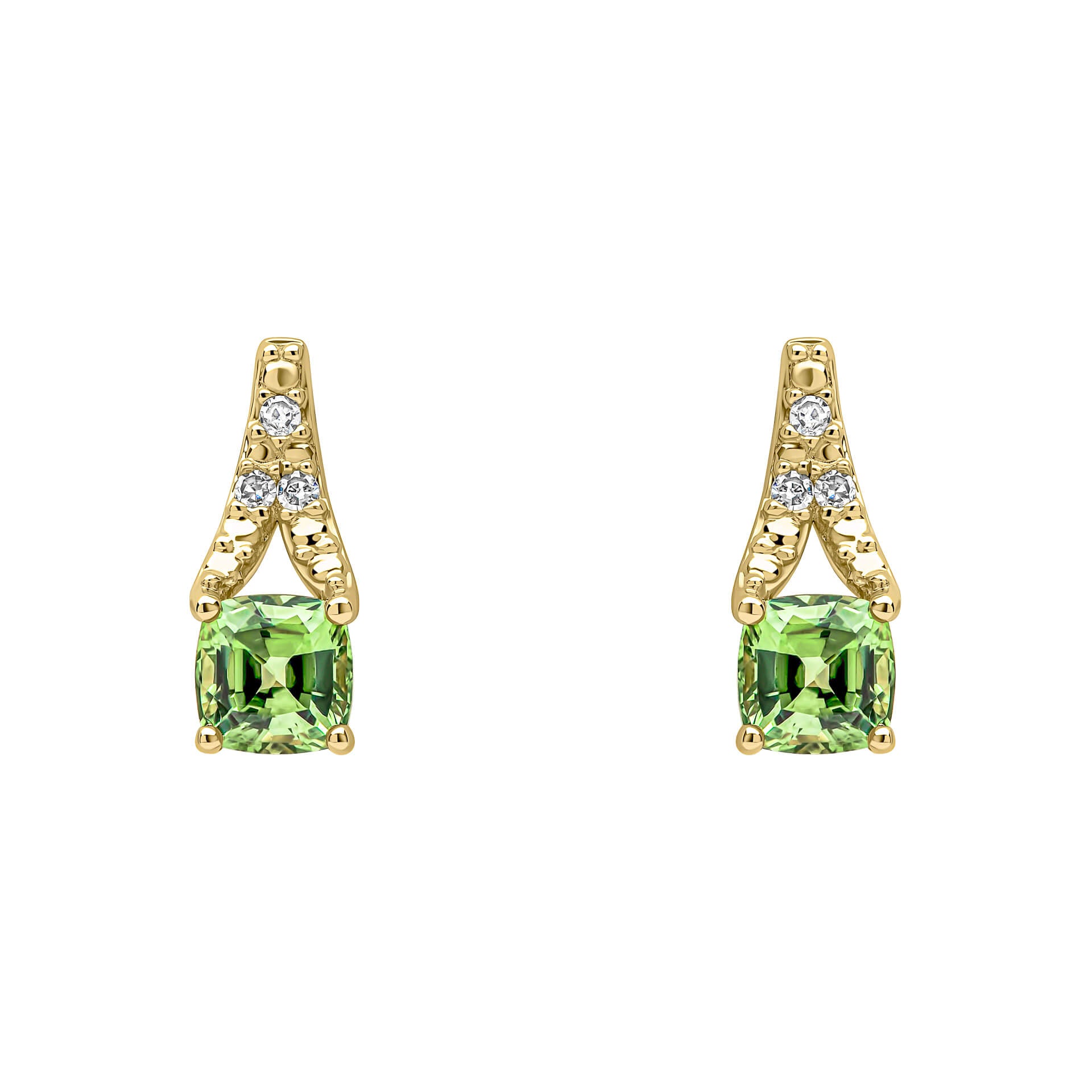 Rose Cut Sapphire and Diamond Drop Earrings