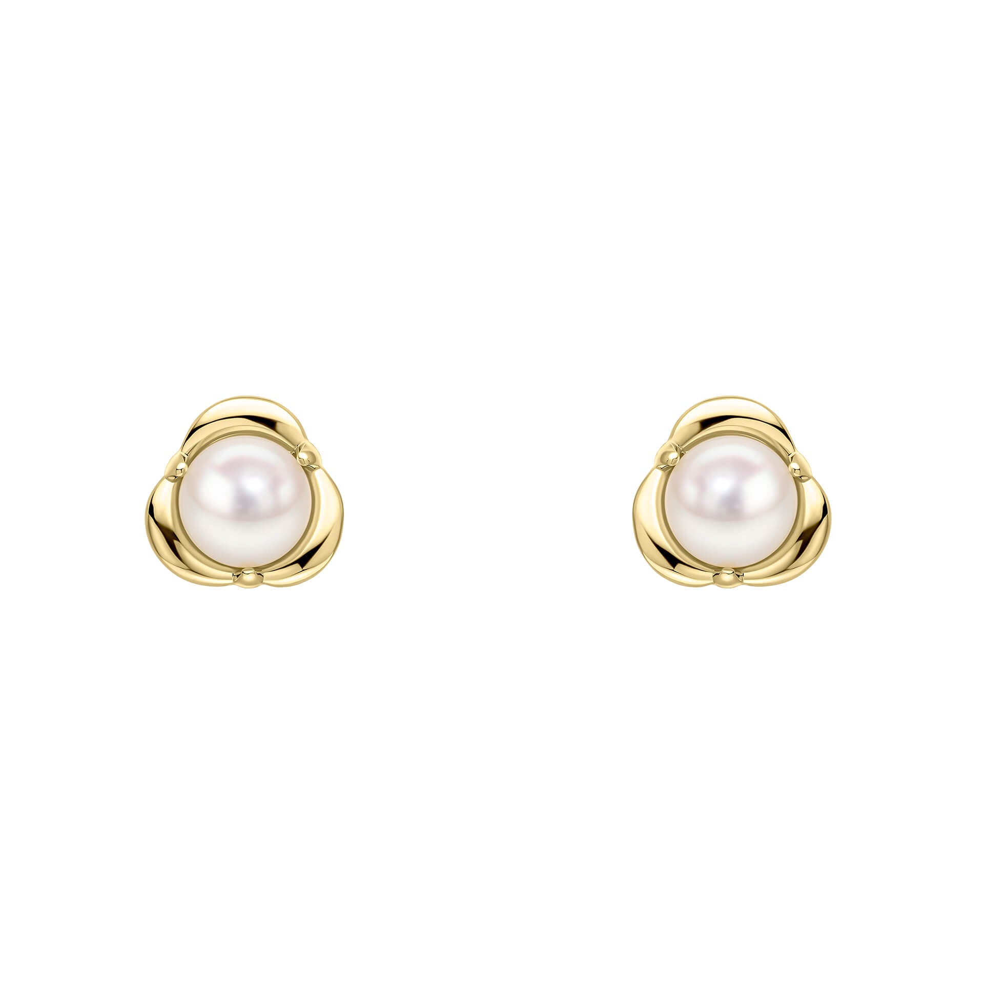 Petal Set Pearl Stud Earrings