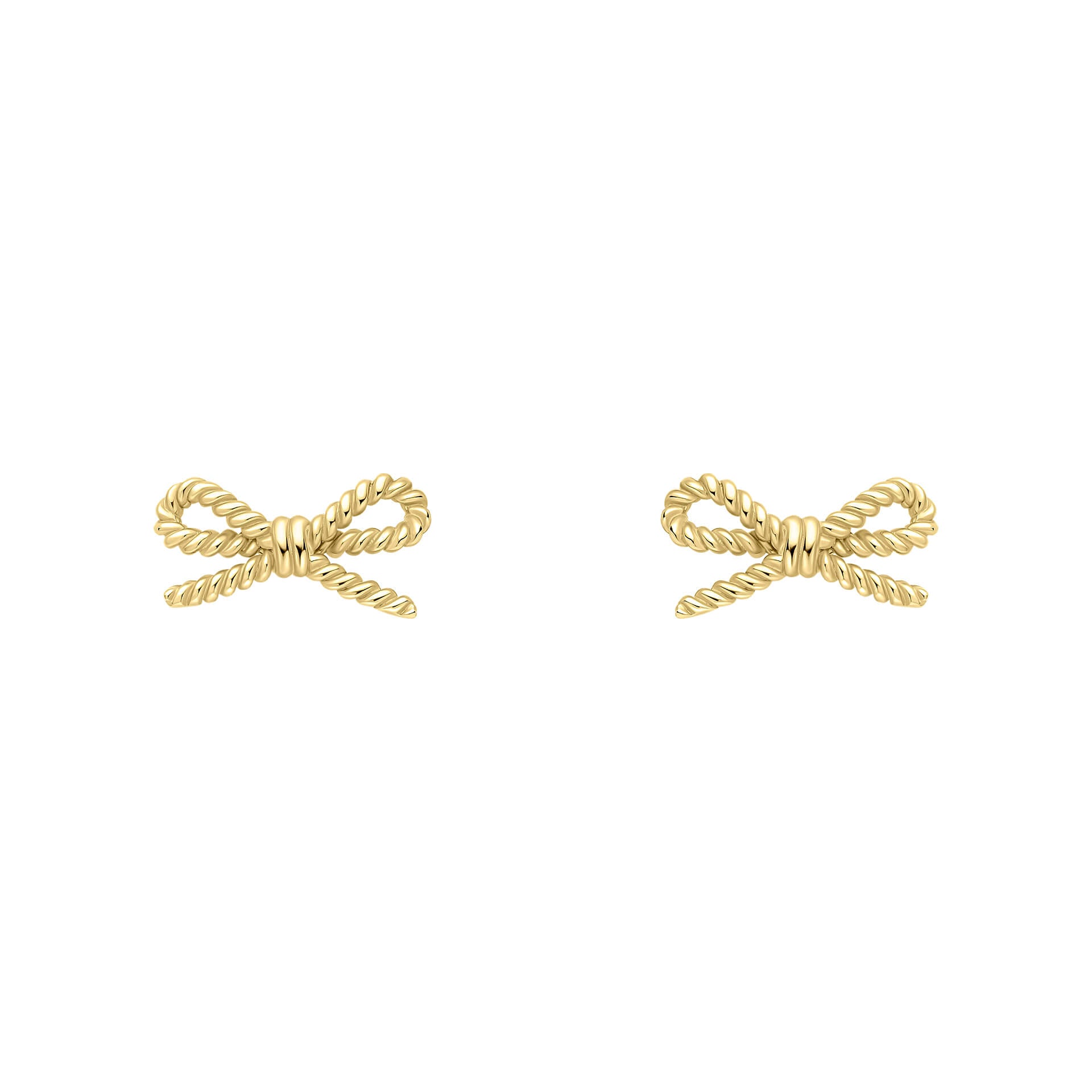 Rope Bow Stud Earrings