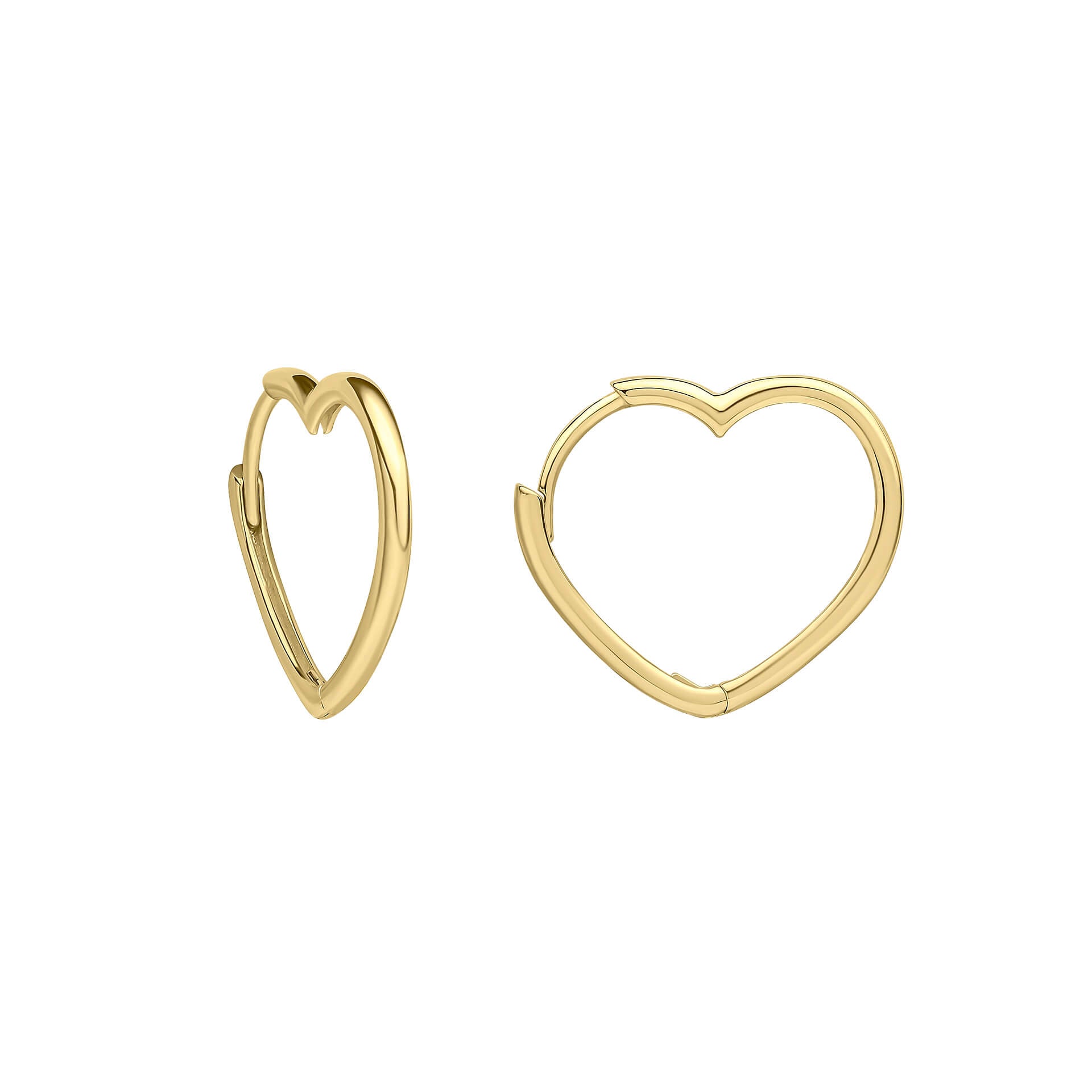 Open Heart Hoop Earrings