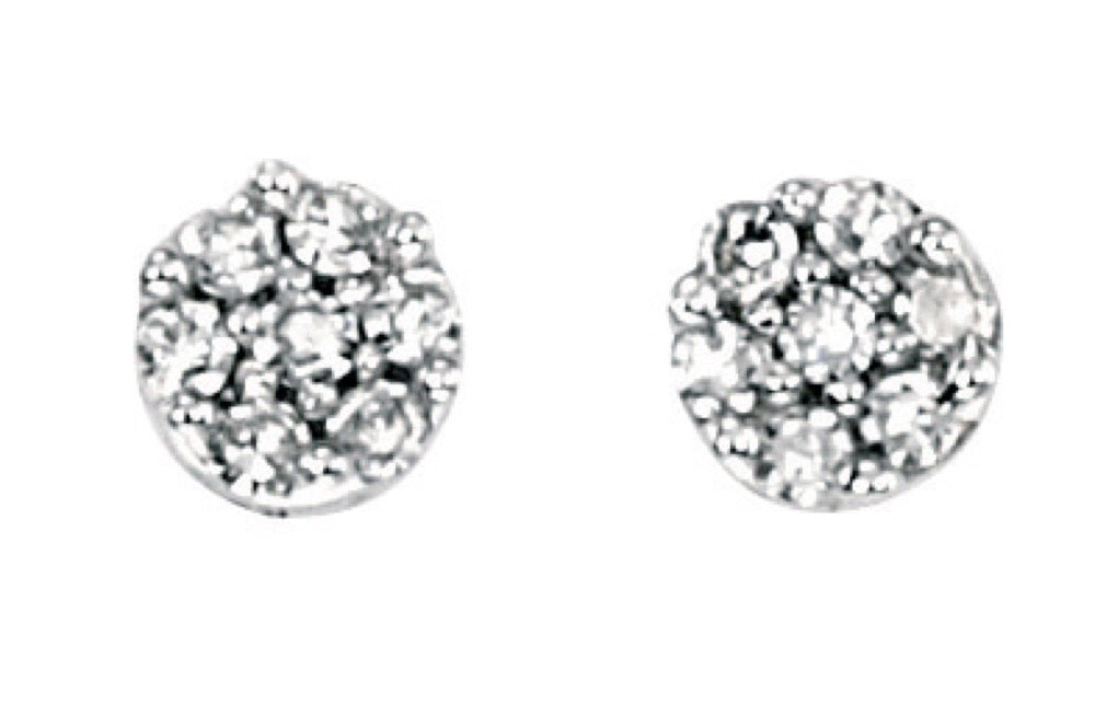 Small Diamond Cluster Earrings